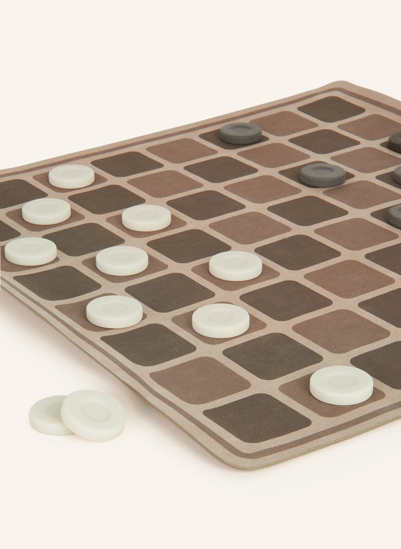 BRUNELLO CUCINELLI Checkers game set, Color: BROWN/ GRAY/ CREAM (Image 3)