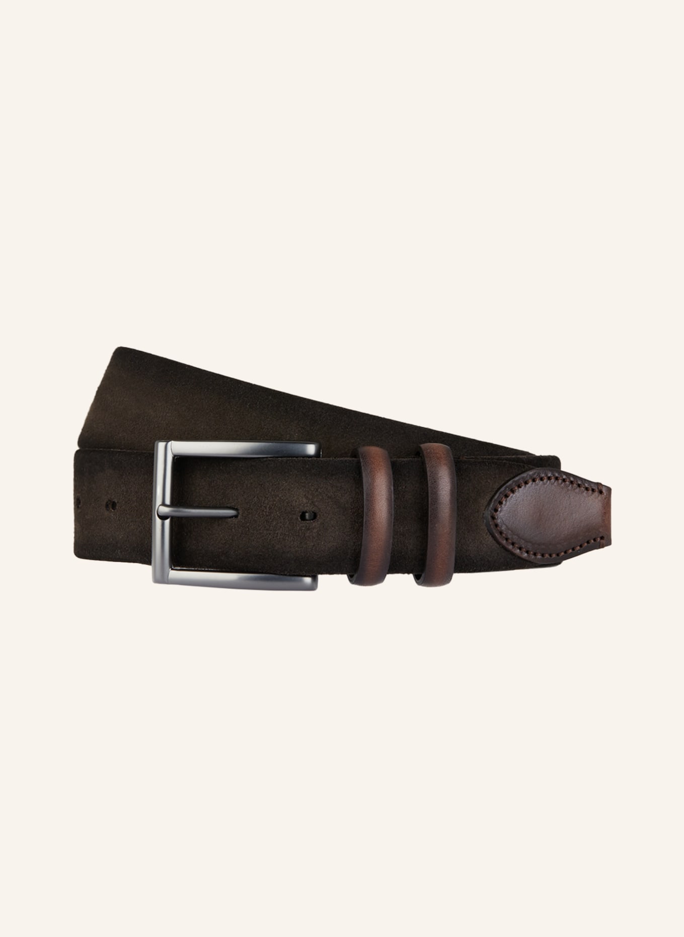 VENETA CINTURE Leather belt, Color: DARK BROWN (Image 1)