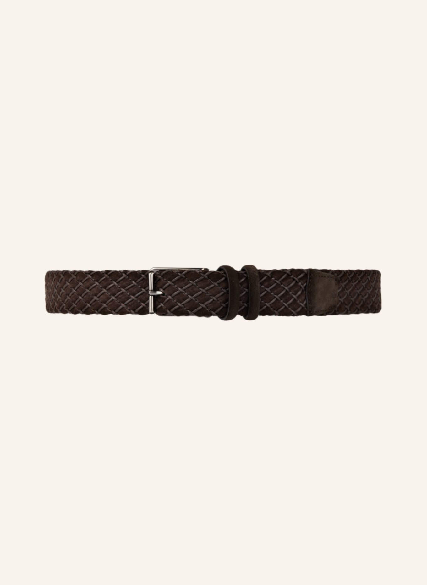 VENETA CINTURE Braided belt made of leather, Color: BROWN (Image 2)