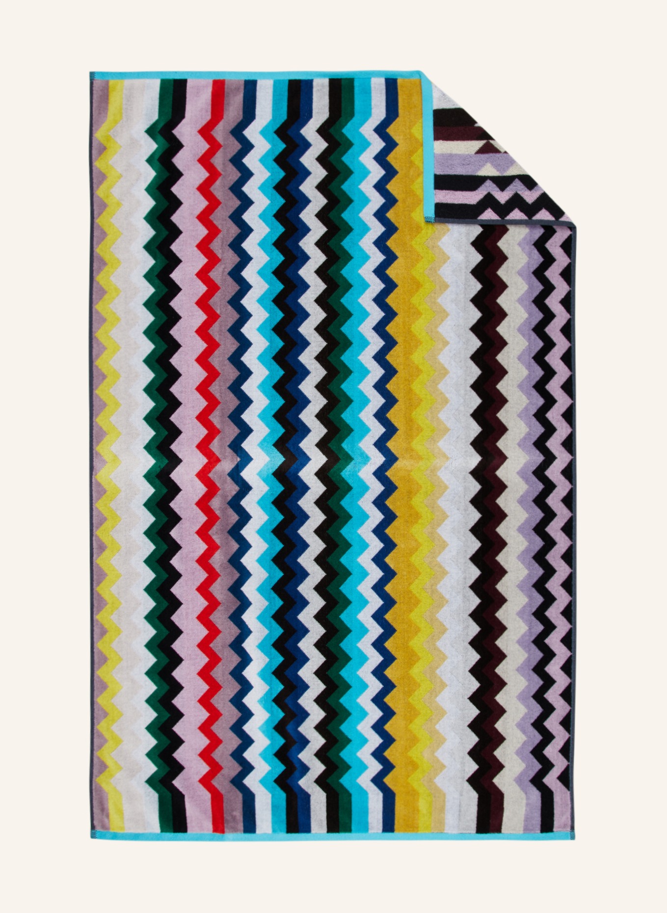 MISSONI Home Handtuch CARLIE, Farbe: TÜRKIS/ GELB/ WEISS (Bild 1)