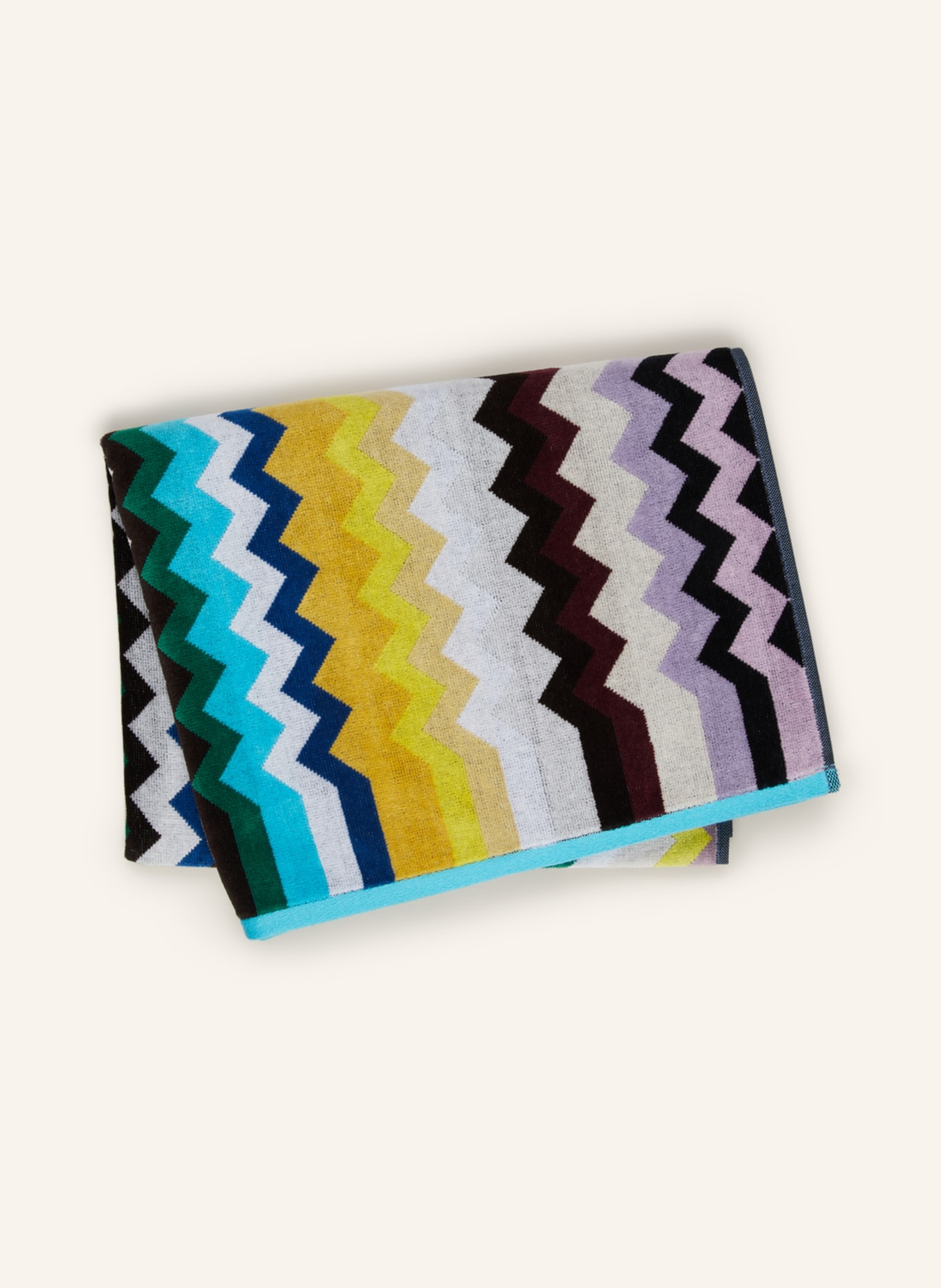 MISSONI Home Towel CARLIE, Color: TURQUOISE/ YELLOW/ WHITE (Image 2)