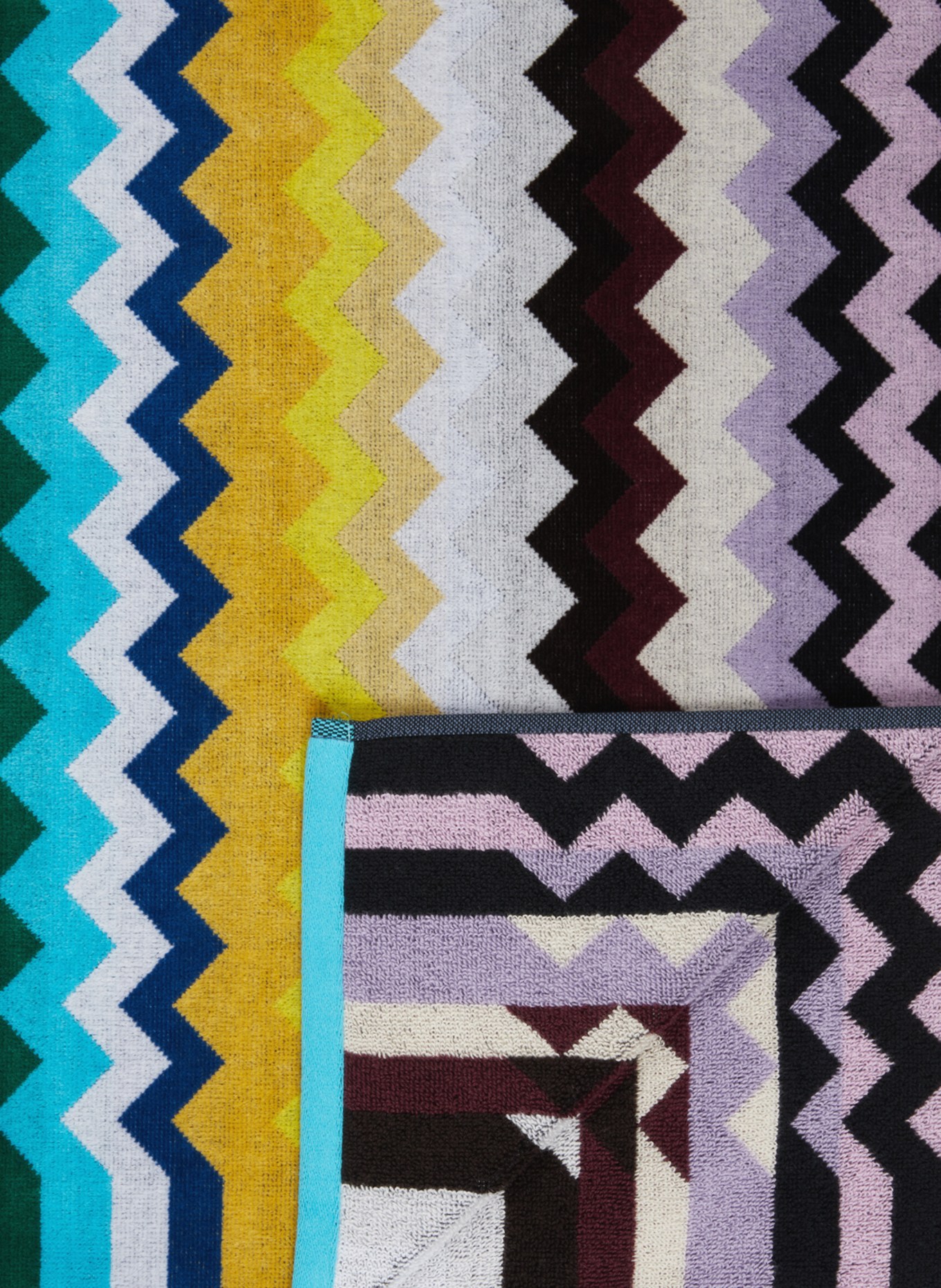 MISSONI Home Towel CARLIE, Color: TURQUOISE/ YELLOW/ WHITE (Image 3)