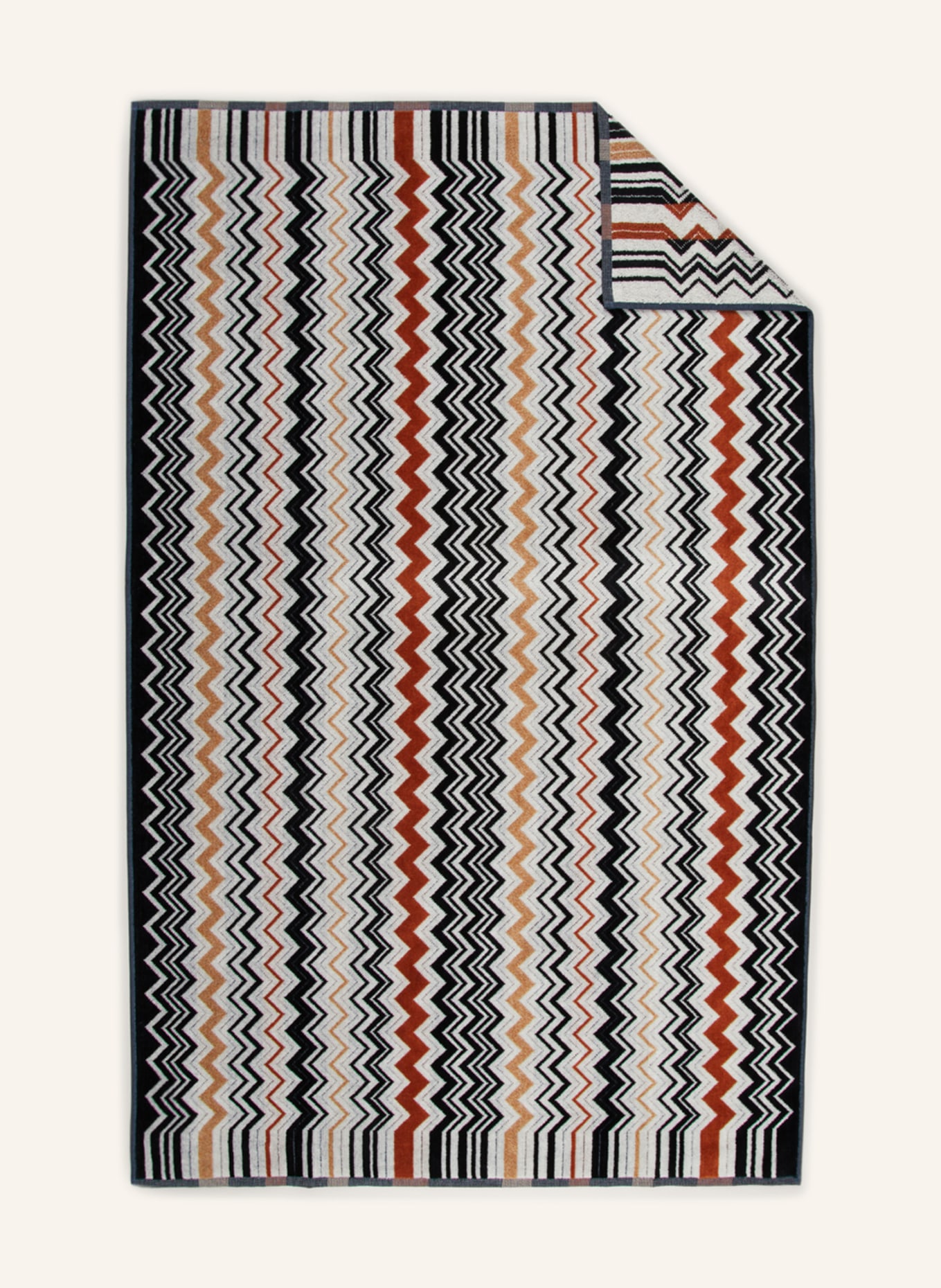 MISSONI Home Towel BERNARD, Color: WHITE/ BLACK/ DARK ORANGE (Image 1)