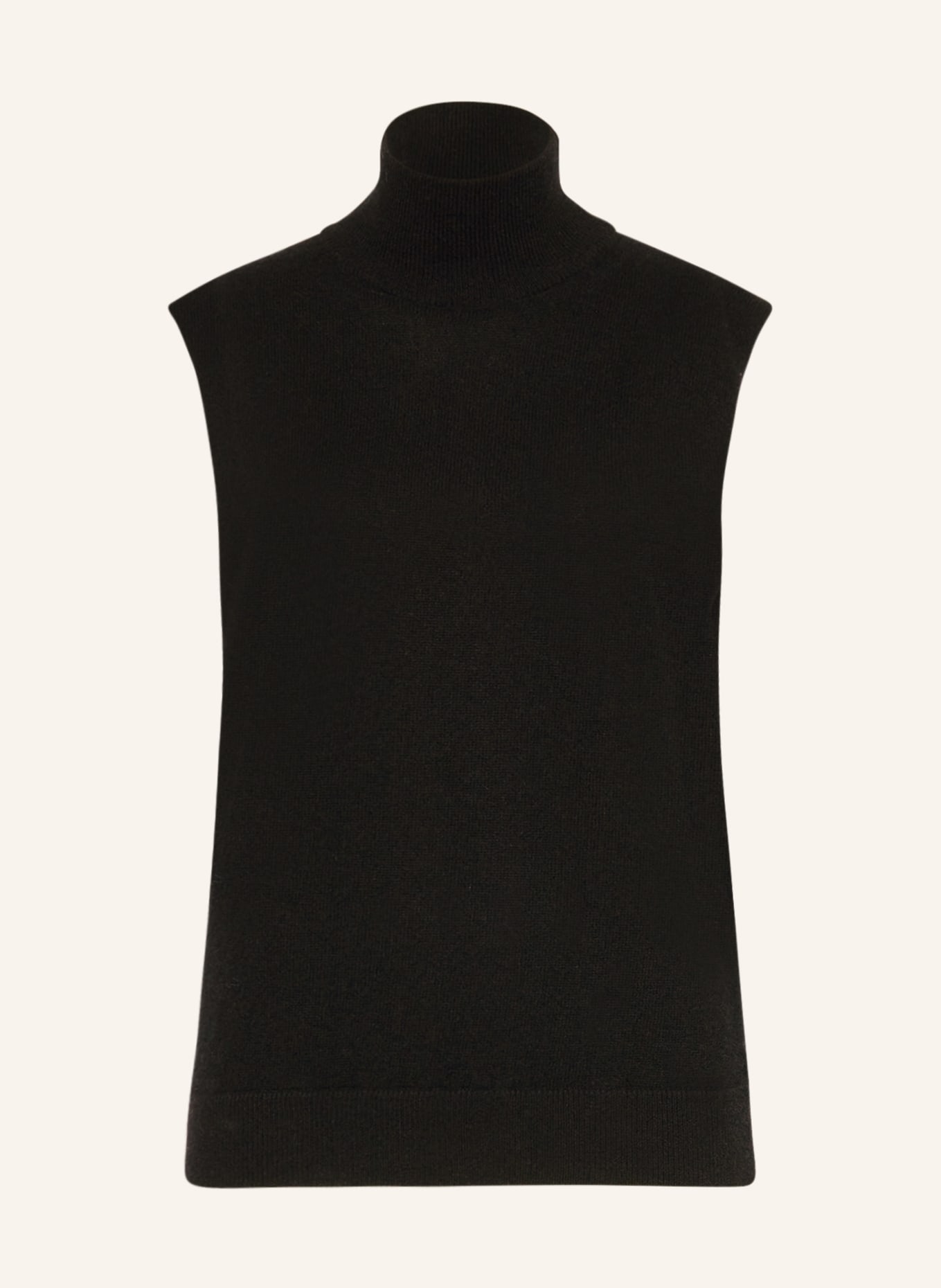 360CASHMERE Cashmere sweater vest LAWRENCE in wrap look, Color: BLACK (Image 1)