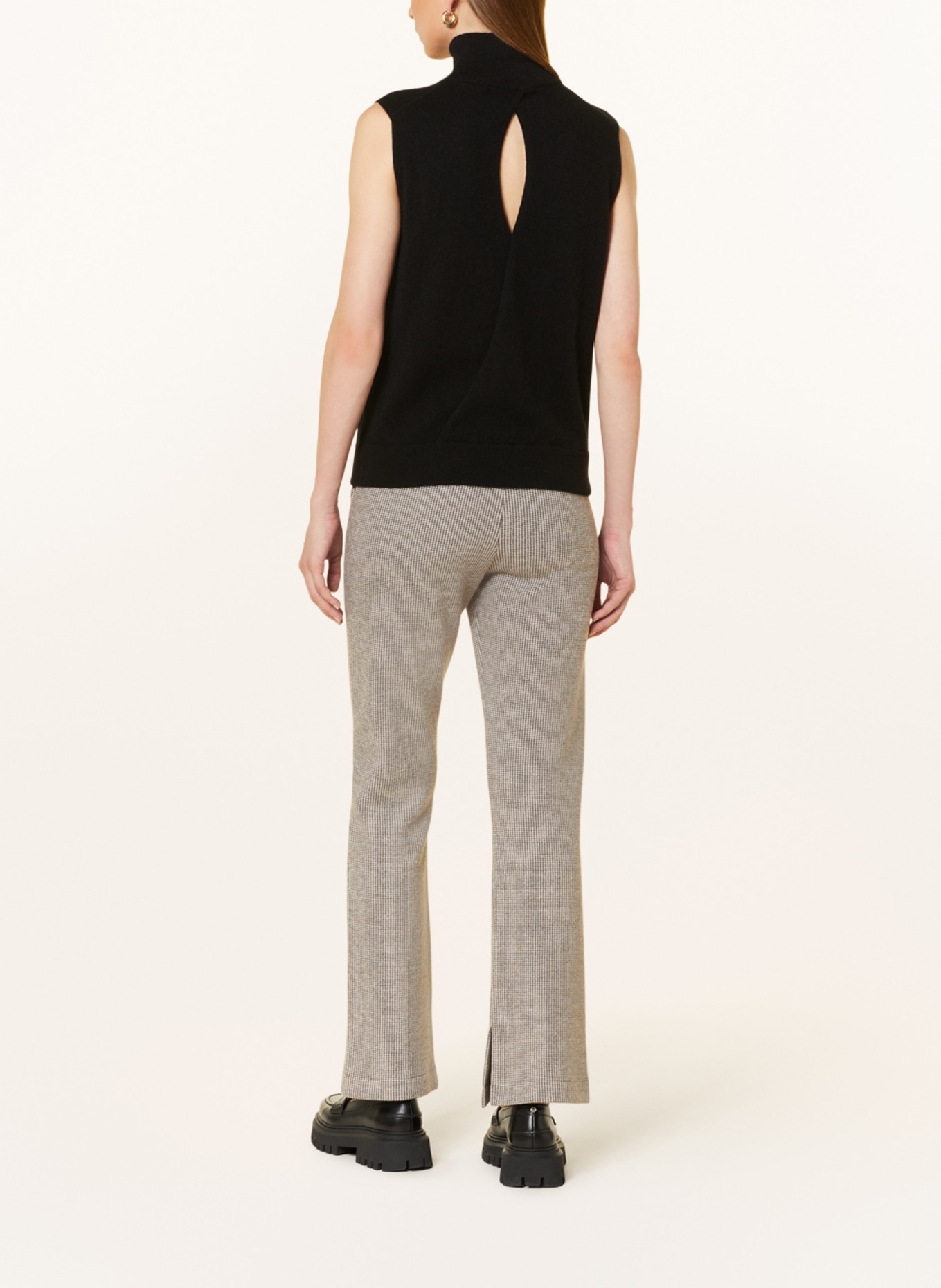 360CASHMERE Cashmere sweater vest LAWRENCE in wrap look, Color: BLACK (Image 3)