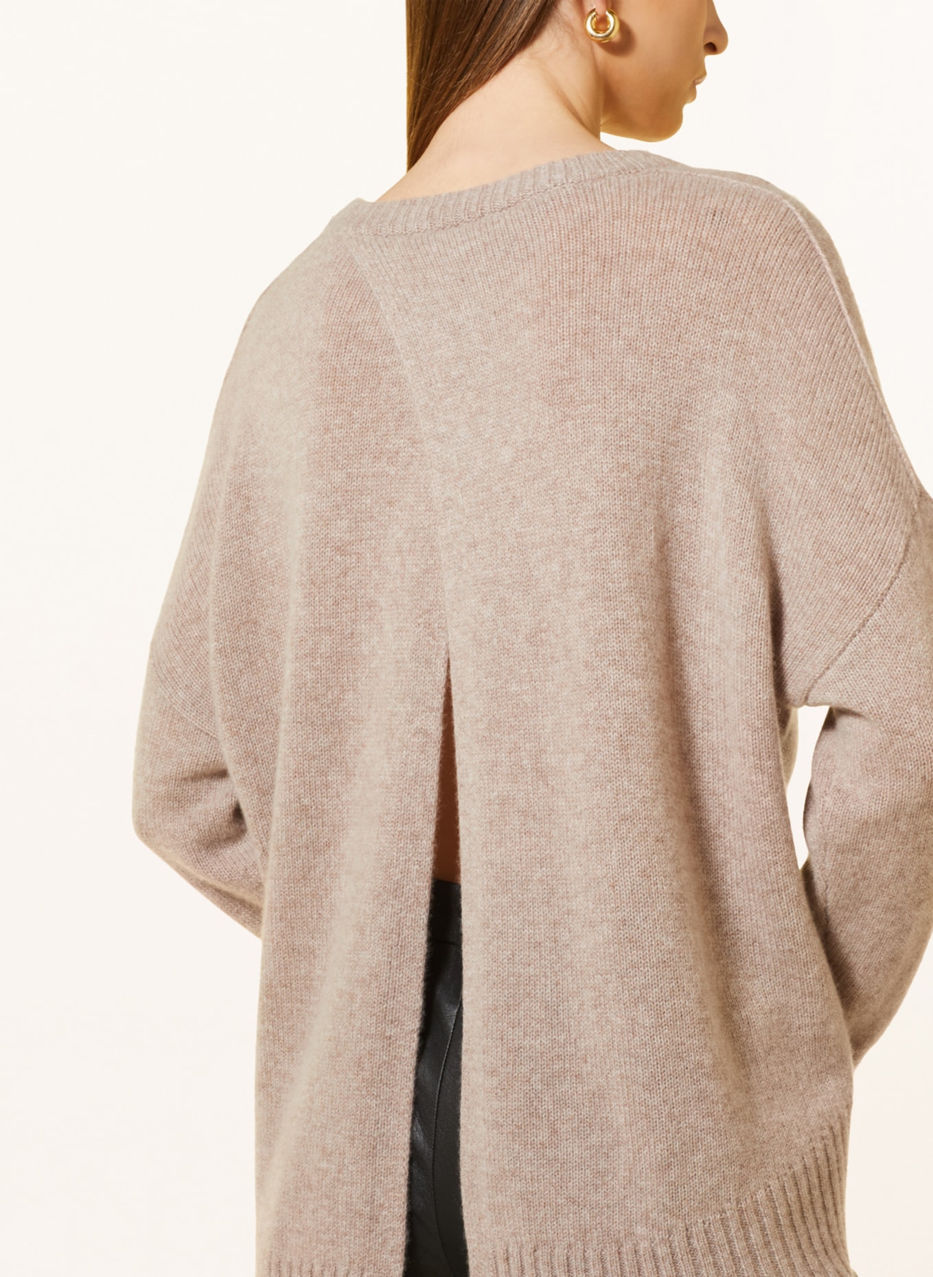 360CASHMERE Oversized sweater MELODY made of cashmere, Color: TAUPE (Image 4)