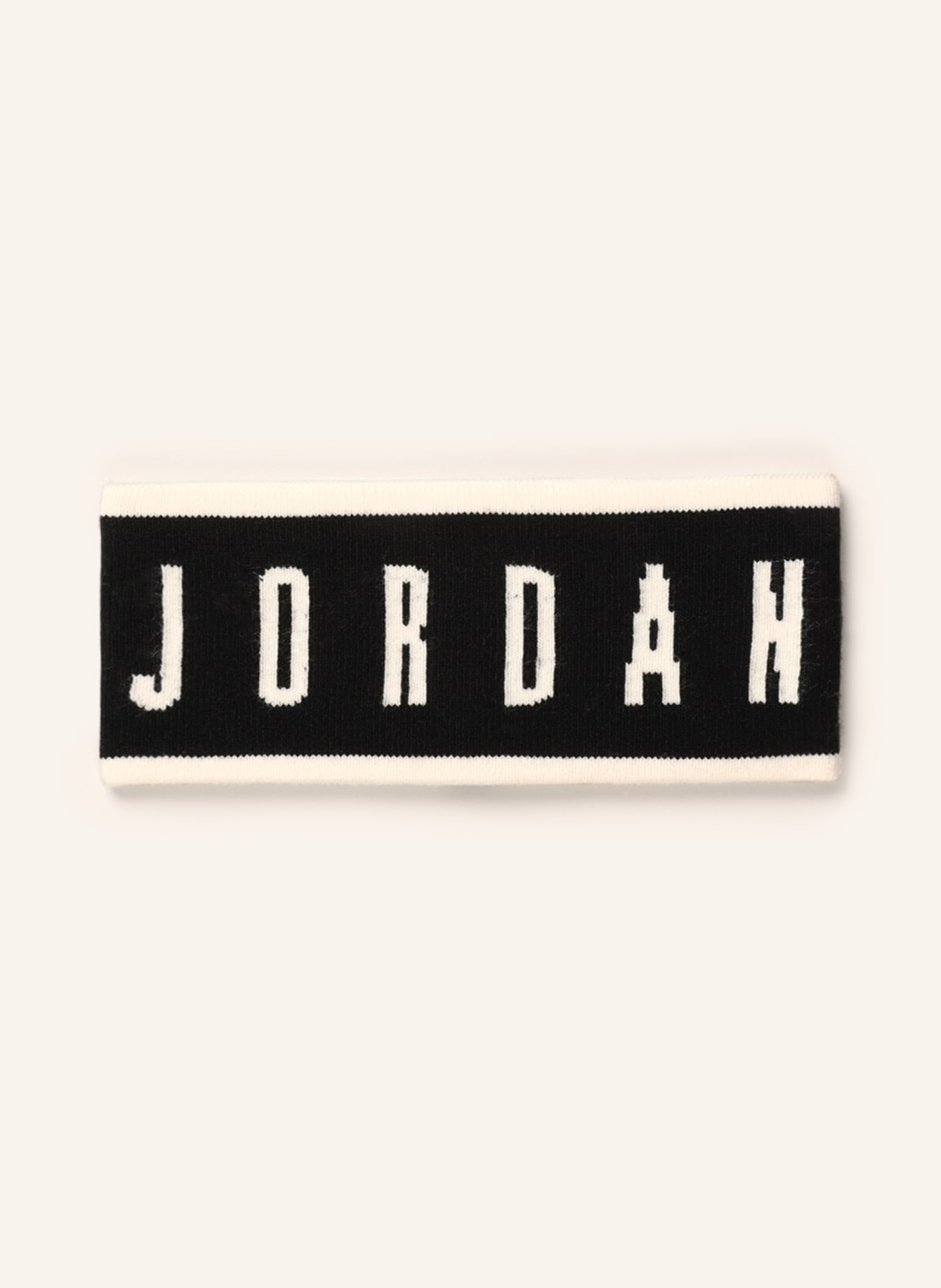 JORDAN Reversible headband, Color: BLACK/ CREAM (Image 1)