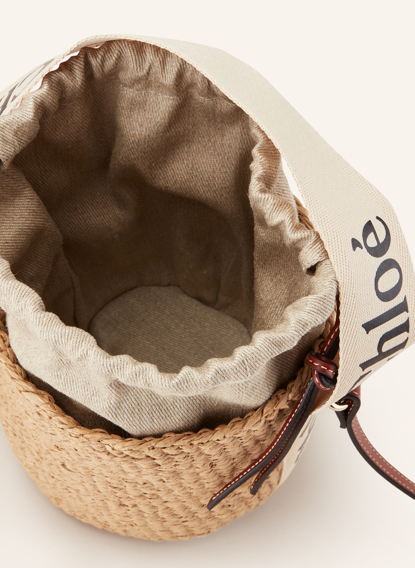 Chloé Handtasche WOODY SMALL, Farbe: BEIGE/ BRAUN/ WEISS (Bild 3)