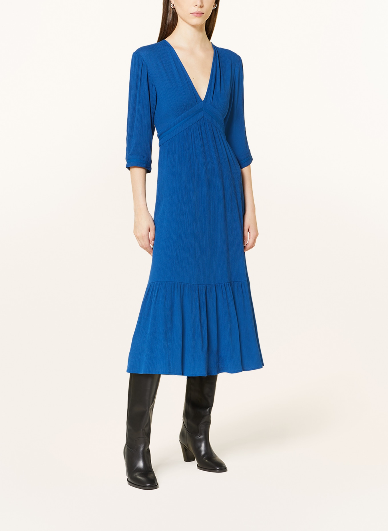 ba&sh Kleid SATURNE mit 3/4-Arm, Farbe: BLAU (Bild 2)