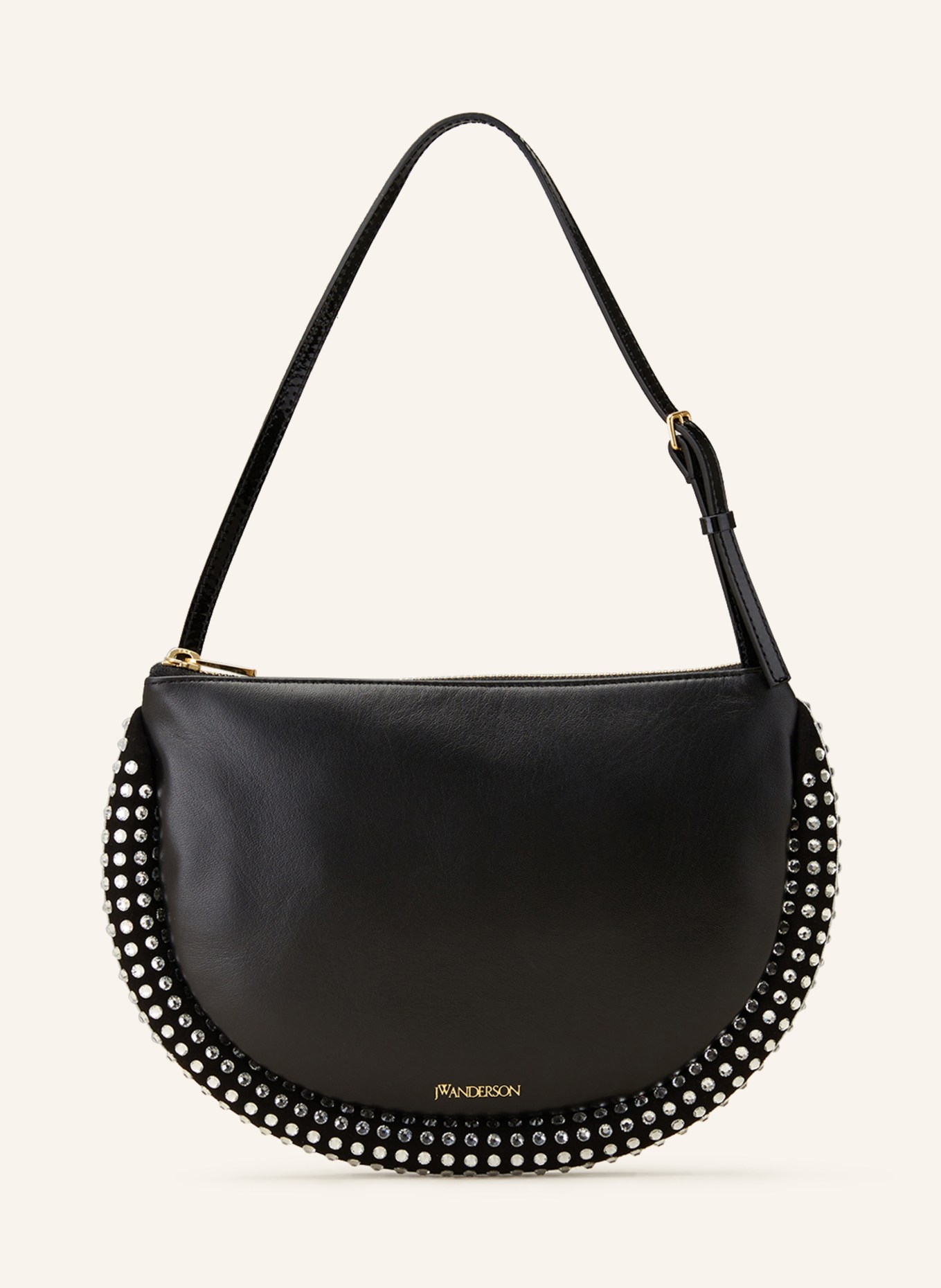 JW ANDERSON Handbag BUMPER with decorative gems, Color: BLACK/ SILVER (Image 1)