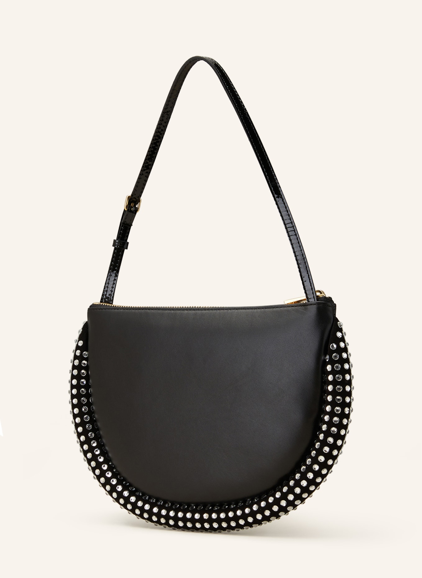 JW ANDERSON Handbag BUMPER with decorative gems, Color: BLACK/ SILVER (Image 2)