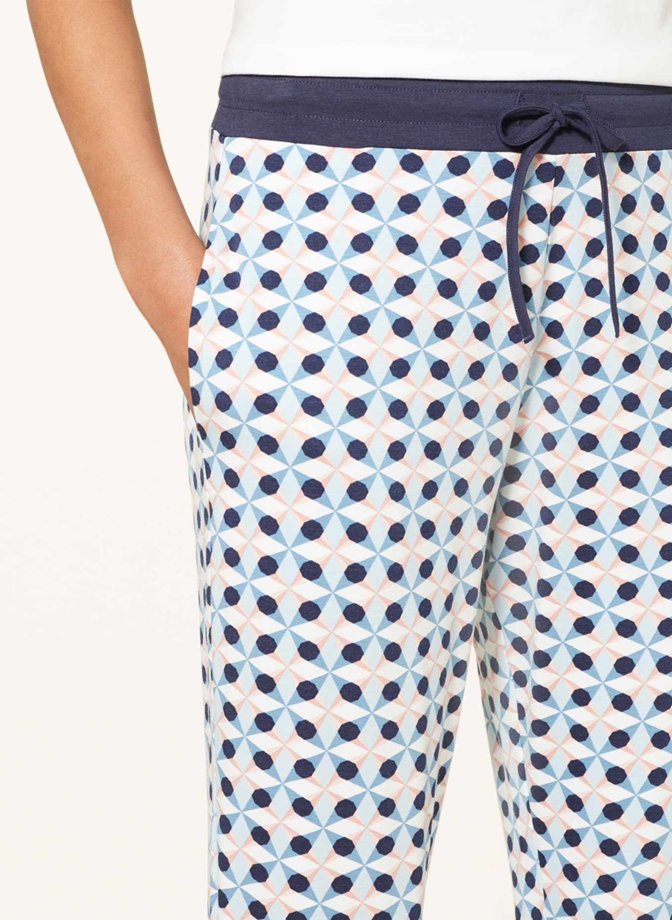 mey 7/8 pajama pants series ZORA, Color: BLUE GRAY/ BLUE/ NUDE (Image 5)