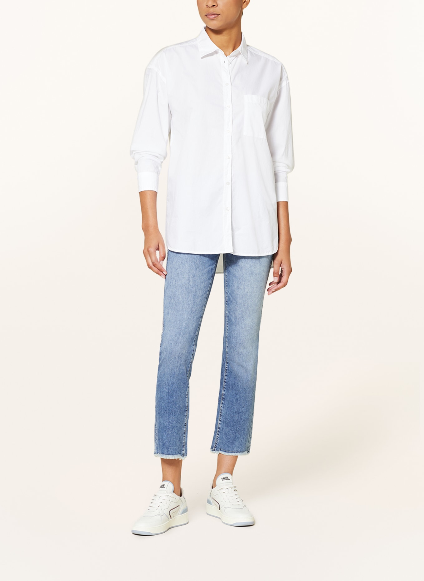 Herrlicher Oversized shirt blouse LELOU, Color: WHITE (Image 2)
