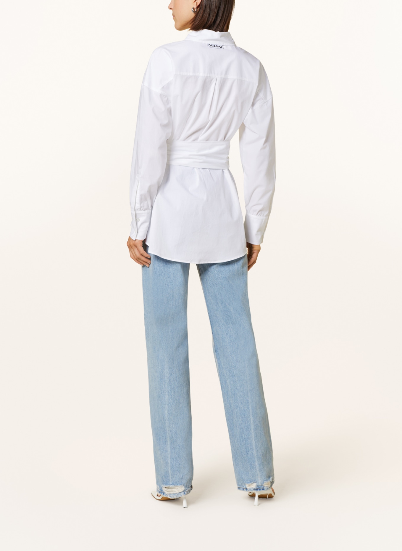 HUGO Shirt blouse EILISHA, Color: WHITE (Image 3)