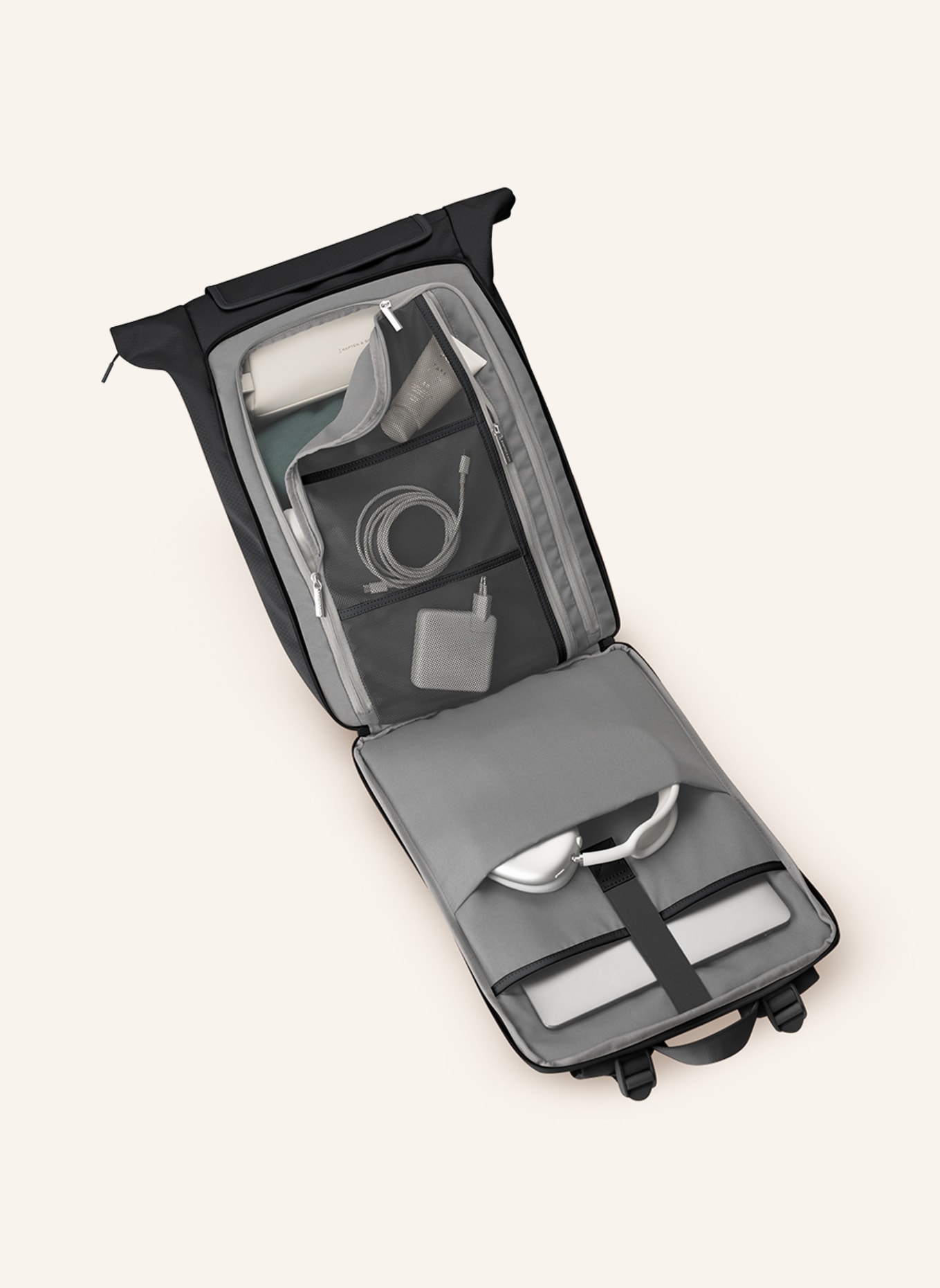 KAPTEN & SON Backpack BANFF 28 l with laptop compartment, Color: BLACK (Image 5)