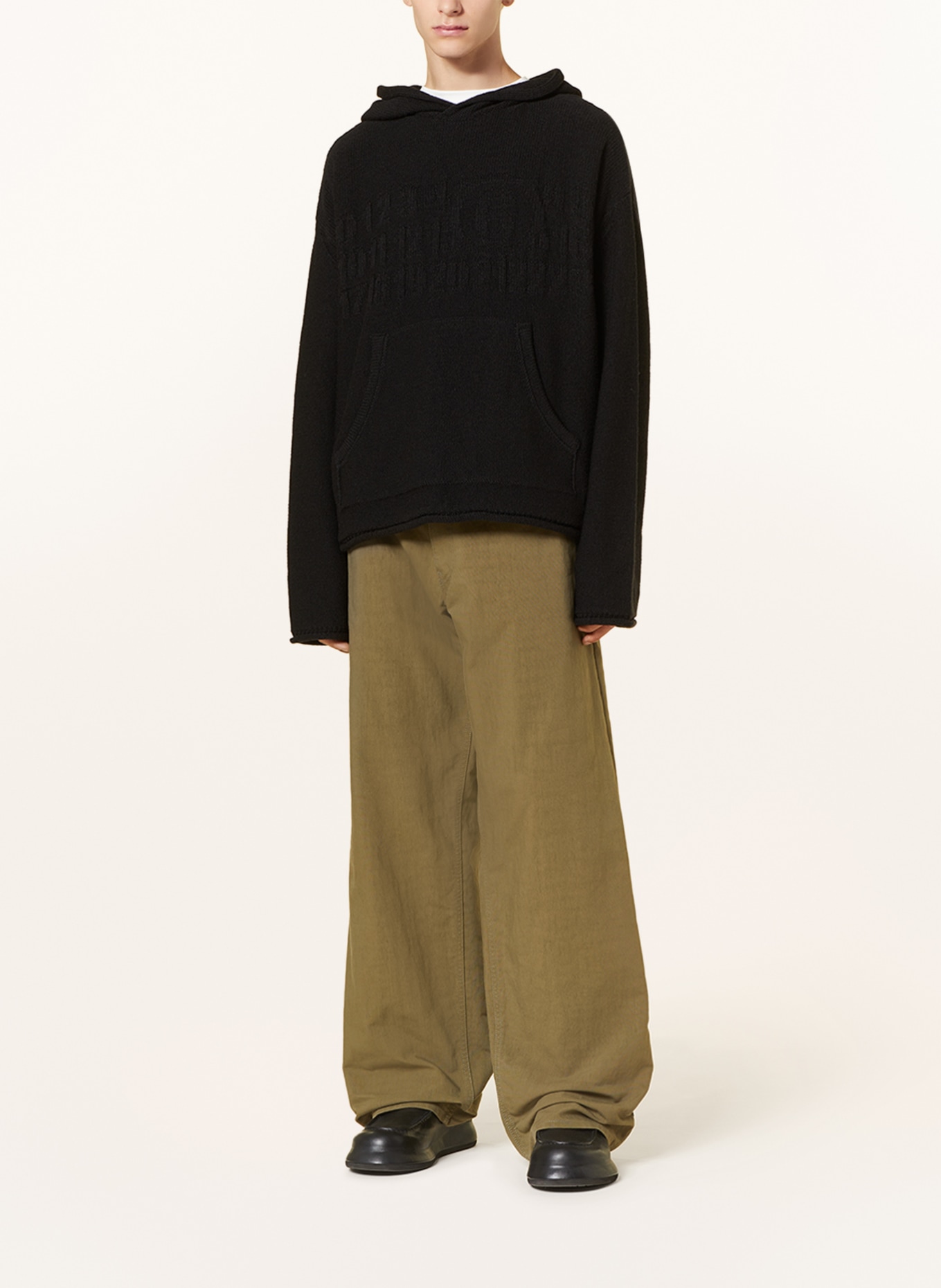 MM6 Maison Margiela Knit hoodie, Color: BLACK (Image 2)