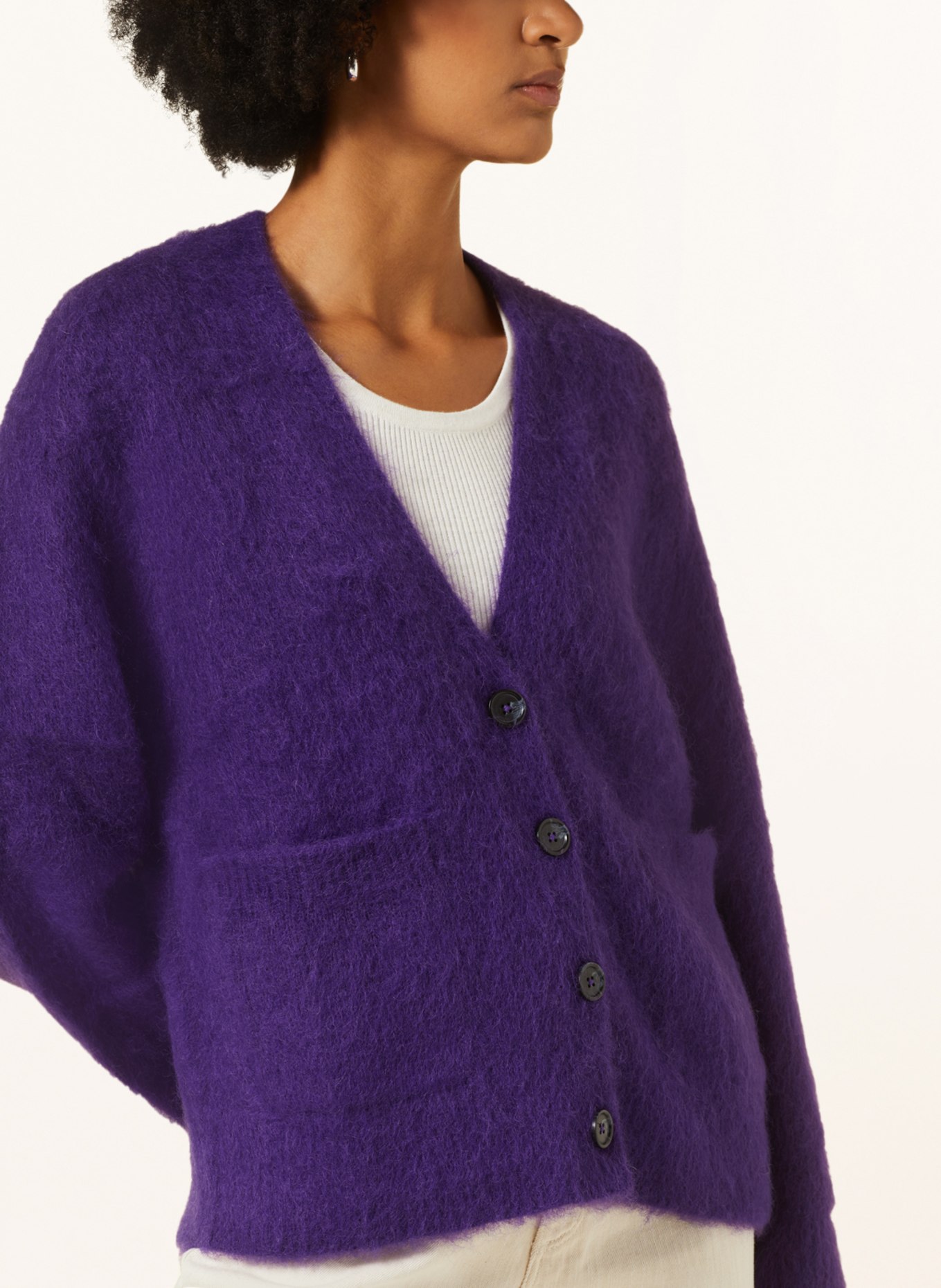 Marc O'Polo Cardigan with mohair, Color: PURPLE (Image 4)