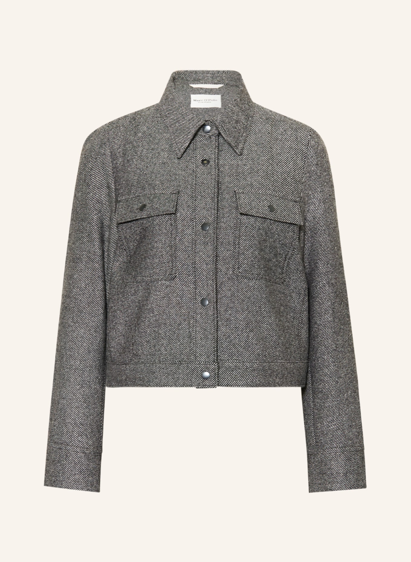 Marc O'Polo Boxy jacket in tweed, Color: BLACK/ WHITE (Image 1)