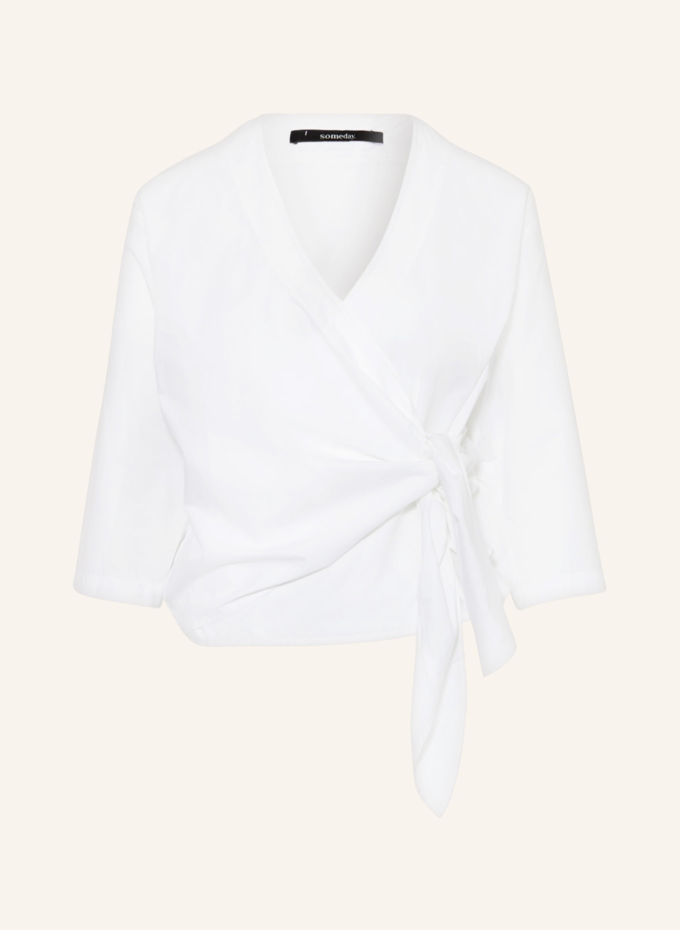 someday Wrap blouse ZAYALA with 3/4 sleeves, Color: WHITE (Image 1)