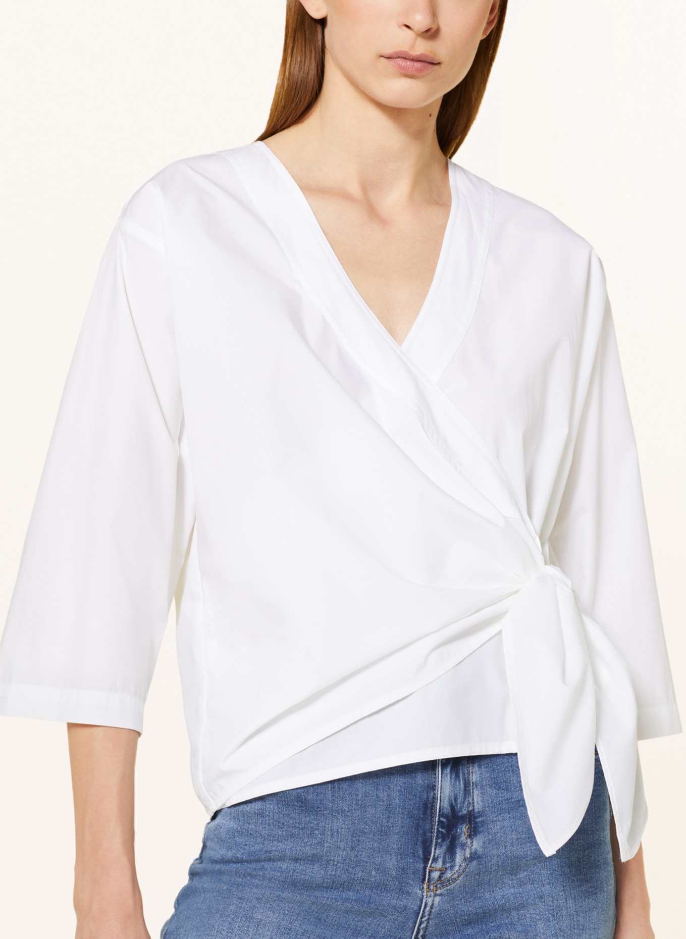 someday Wrap blouse ZAYALA with 3/4 sleeves, Color: WHITE (Image 4)