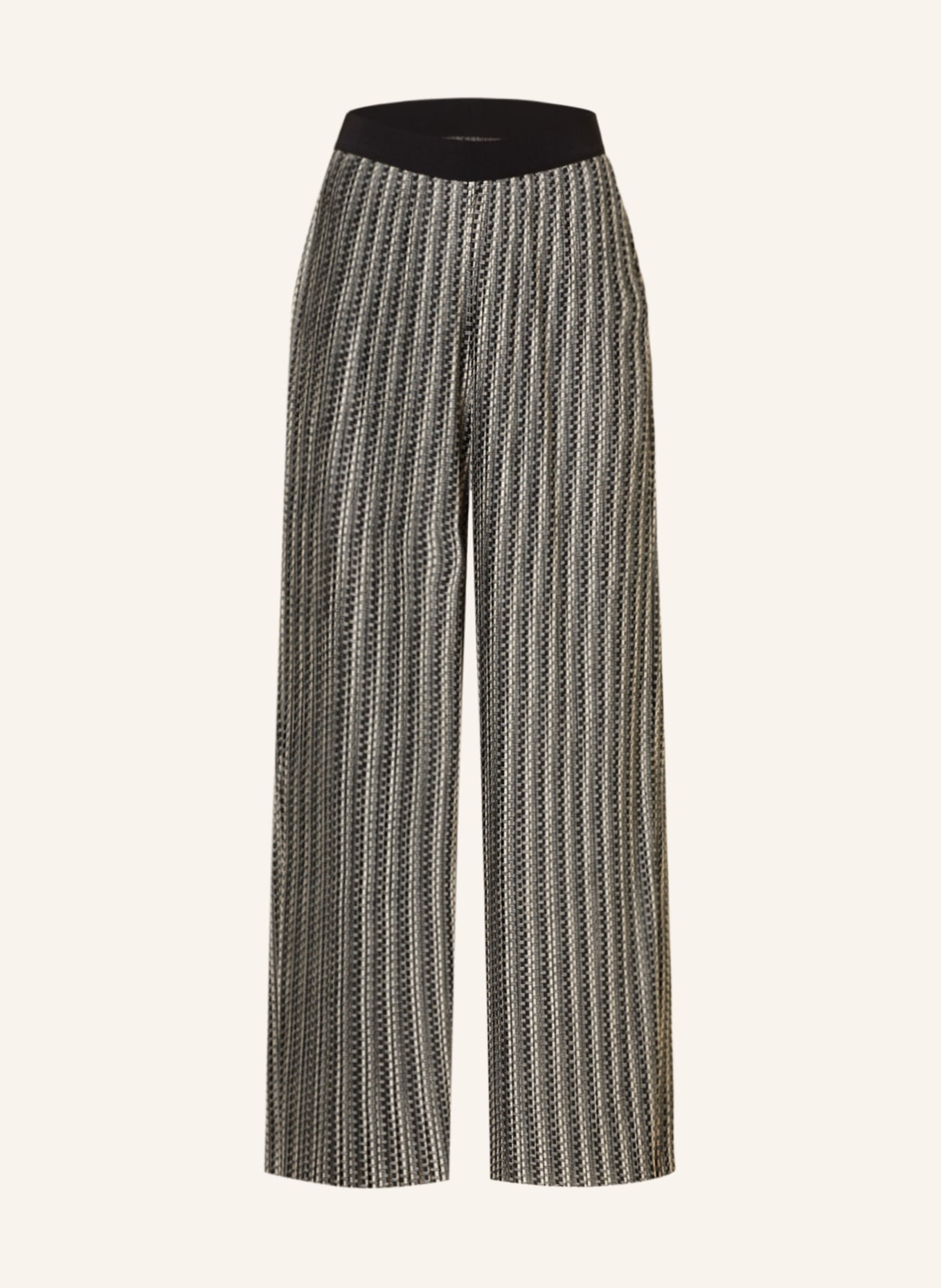 COS 7/8 trousers with pleats, Color: BLACK/ DARK GREEN/ CREAM (Image 1)
