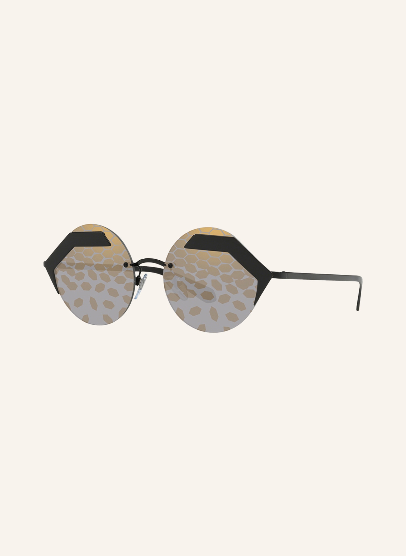 BVLGARI Sunglasses BV6089, Color: 128/T9 BLACK/ SILVER/ GRAY PRINT (Image 1)