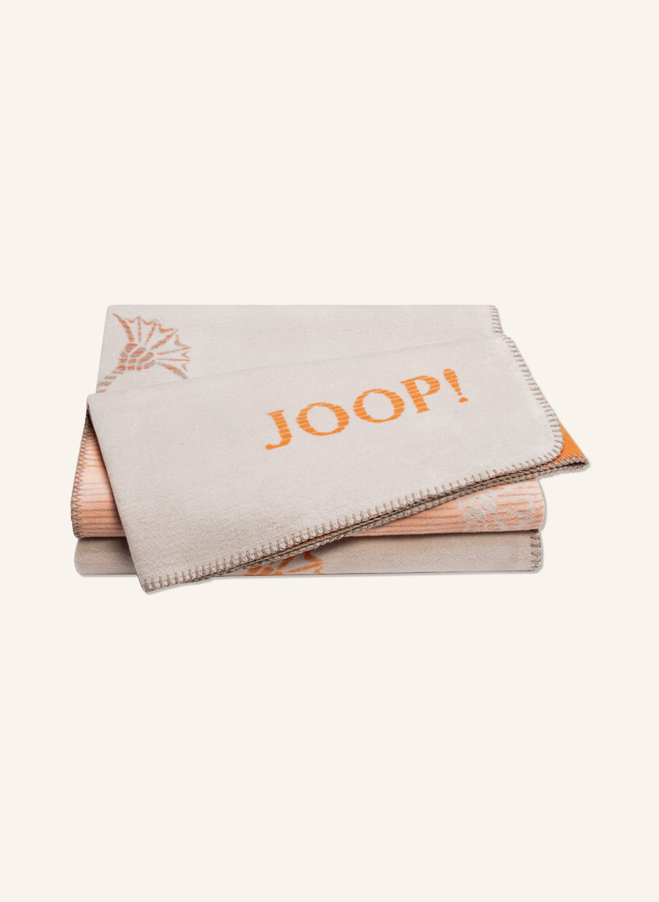 JOOP! Pled JOOP! FADED CORNFLOWER, Kolor: KREMOWY/ POMARAŃCZOWY (Obrazek 1)