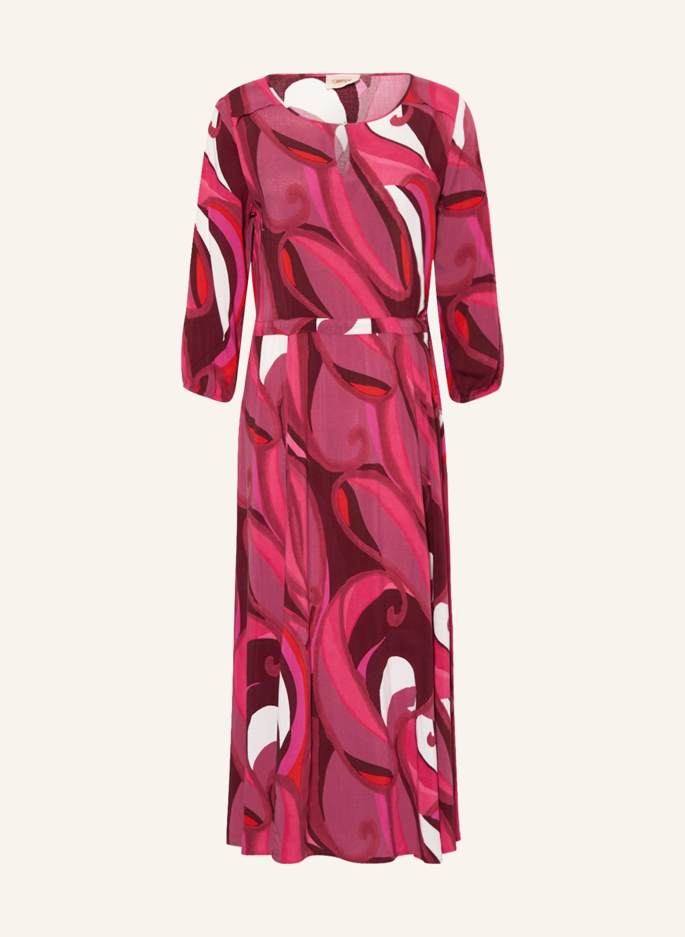 CARTOON Dress with 3/4 sleeves, Color: PINK/ DARK RED/ FUCHSIA (Image 1)
