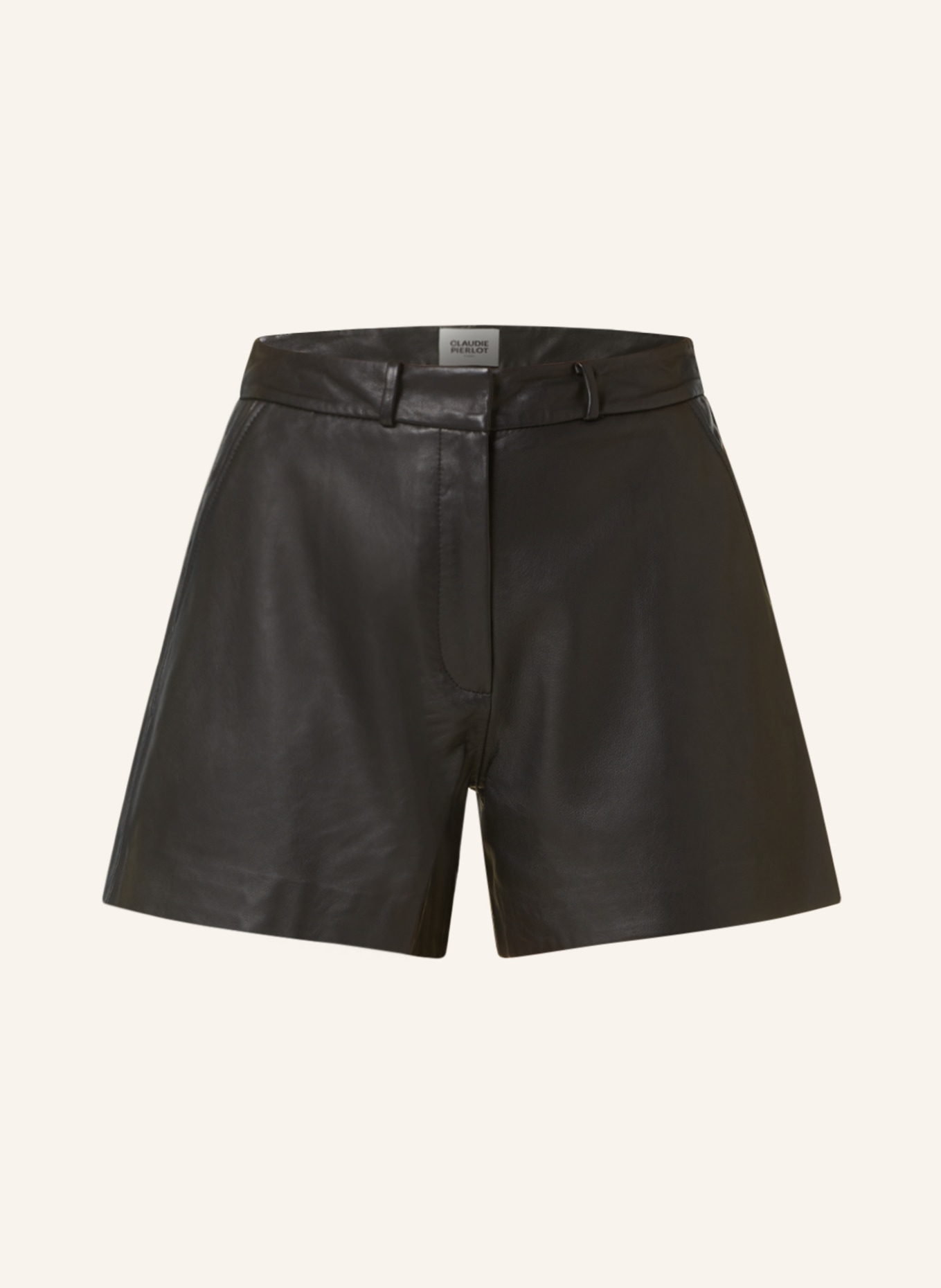 CLAUDIE PIERLOT Lederhose: SCHWARZ