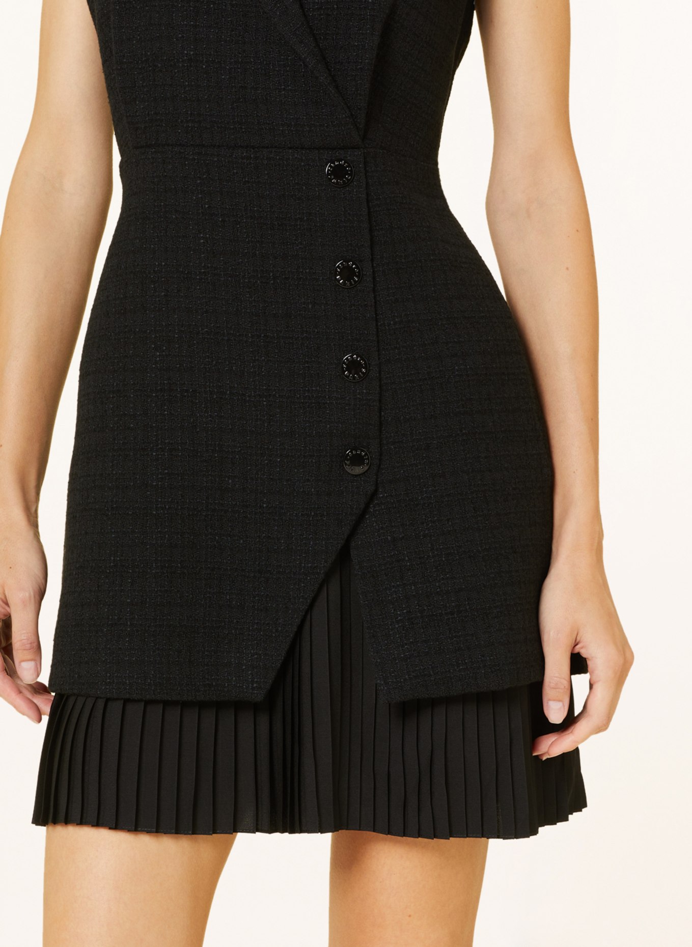 SANDRO Tweed-Kleid, Farbe: SCHWARZ (Bild 4)