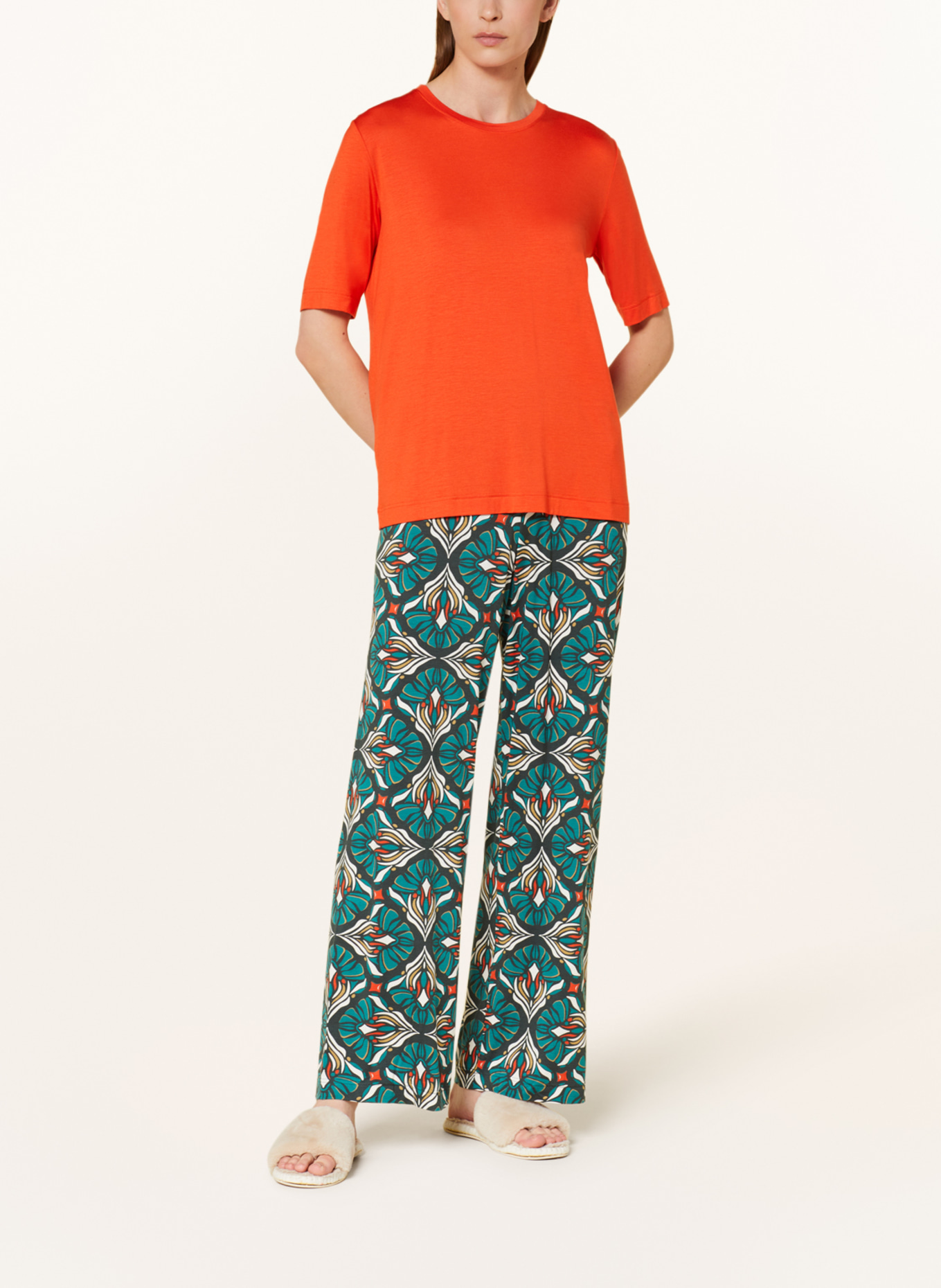 mey Pajama shirt ALENA series, Color: ORANGE (Image 2)