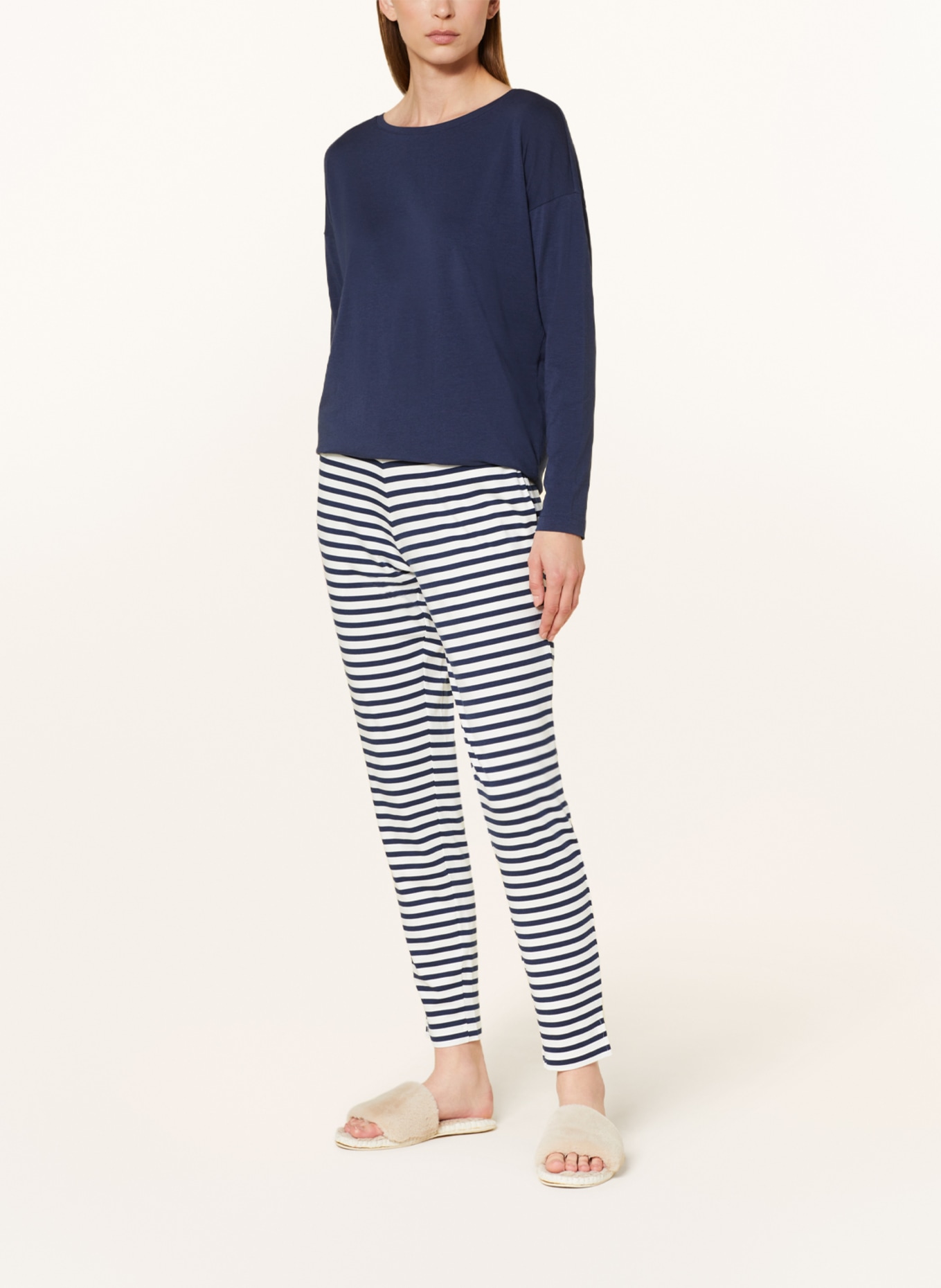 mey Pajama shirt series TESSIE, Color: DARK BLUE (Image 2)