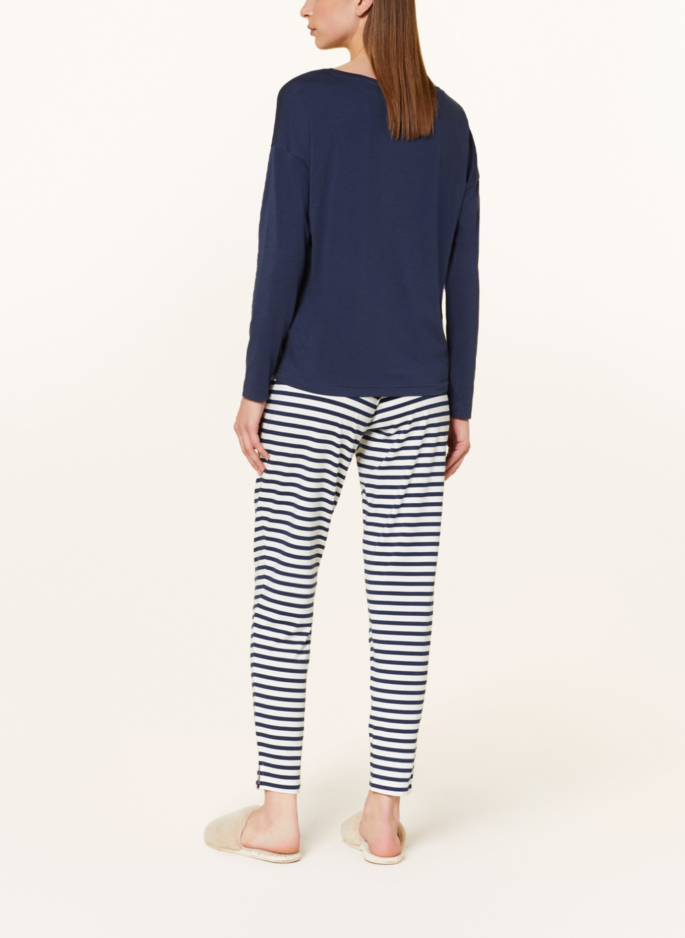 mey Pajama shirt series TESSIE, Color: DARK BLUE (Image 3)