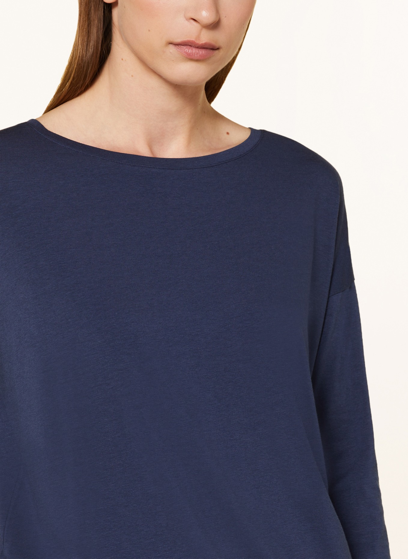 mey Pajama shirt series TESSIE, Color: DARK BLUE (Image 4)