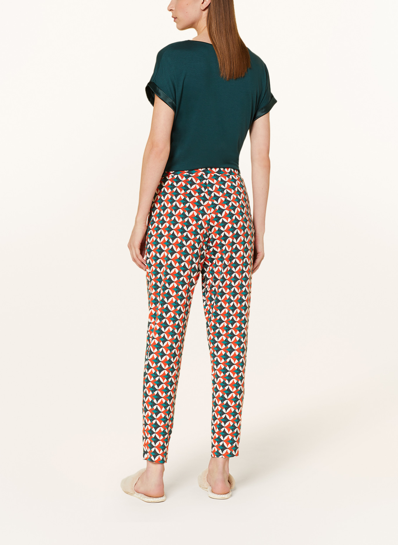 mey Pajama pants series MIKA, Color: ORANGE/ GREEN/ WHITE (Image 3)