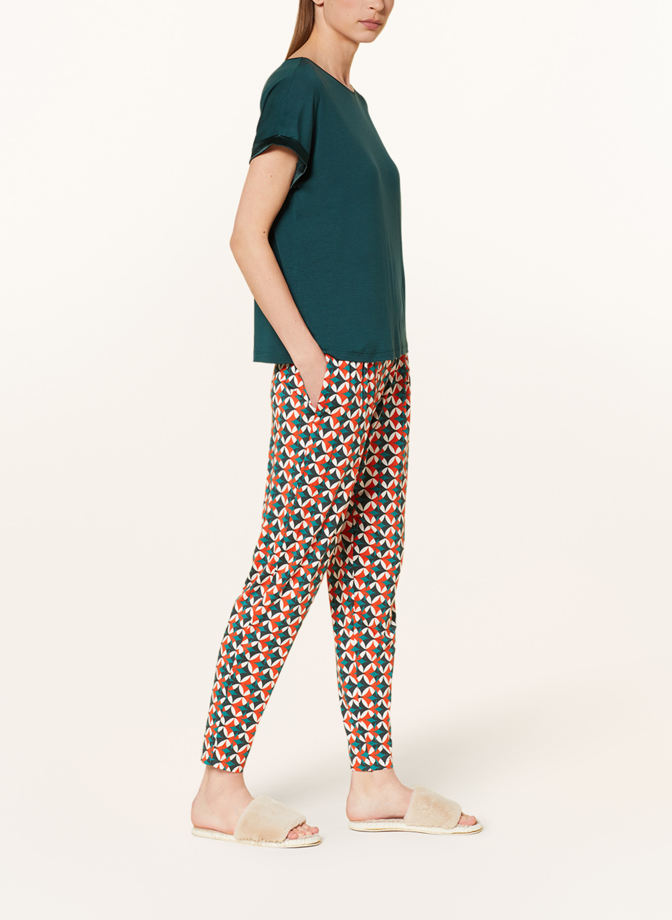 mey Spodnie od piżamy z kolekcji MIKA, Kolor: POMARAŃCZOWY/ ZIELONY/ BIAŁY (Obrazek 4)