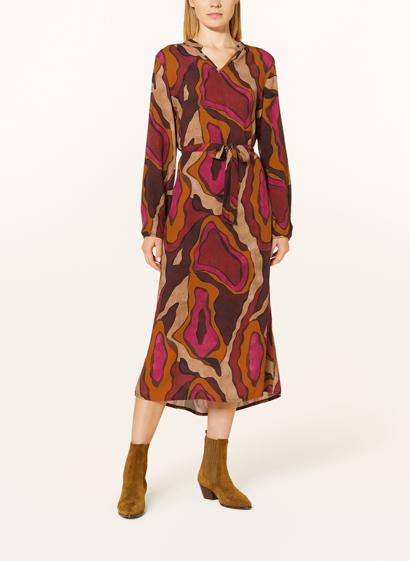 CARTOON Dress, Color: PURPLE/ PINK/ DARK ORANGE (Image 2)