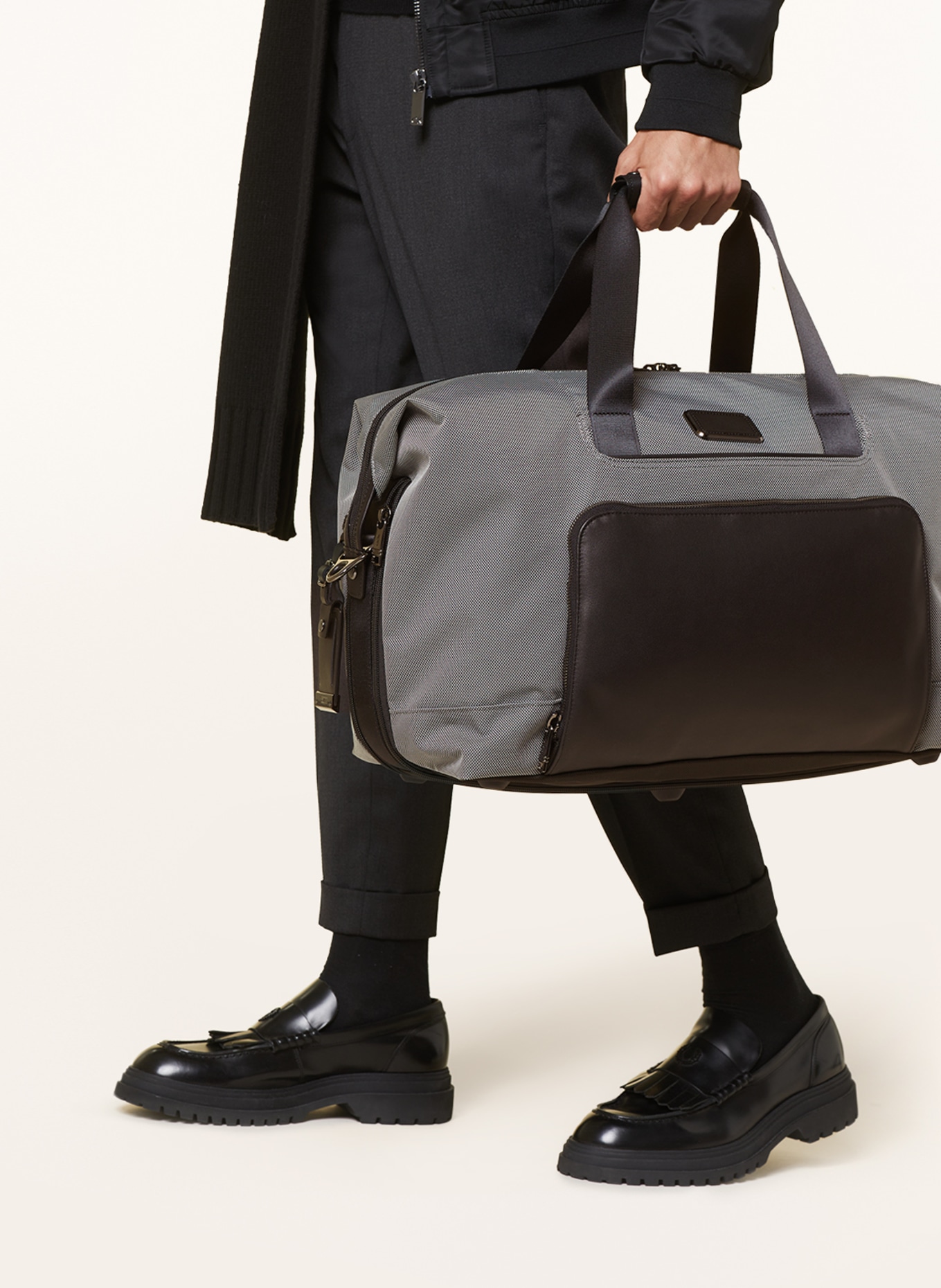 TUMI Travel bag ALPHA DOUBLE EXPANSION, Color: GRAY/ BLACK (Image 4)