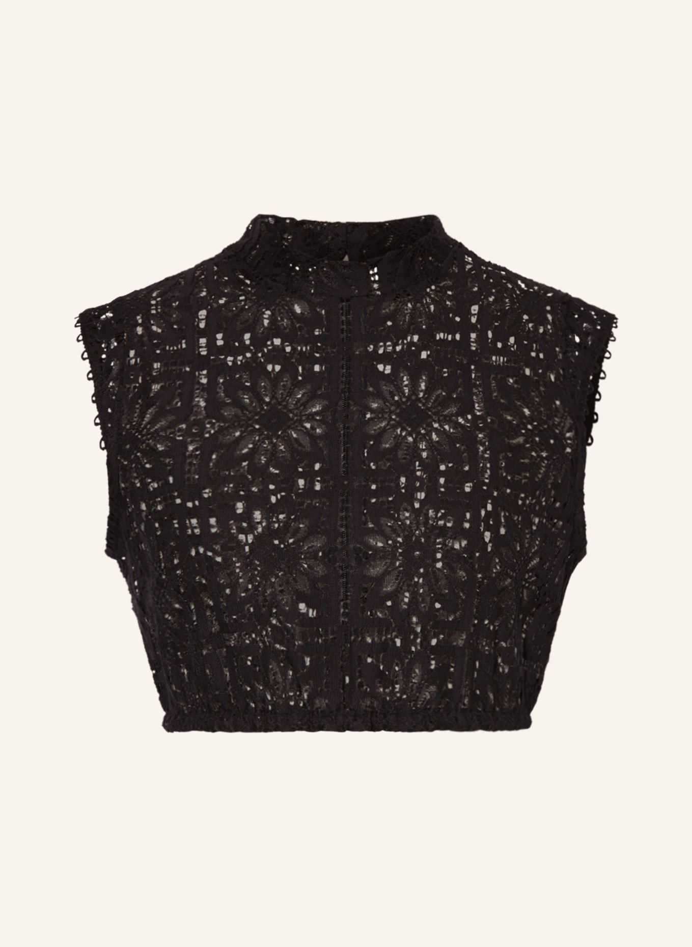 BOSS Dirndl blouse CARIN made of crochet lace, Color: BLACK (Image 1)