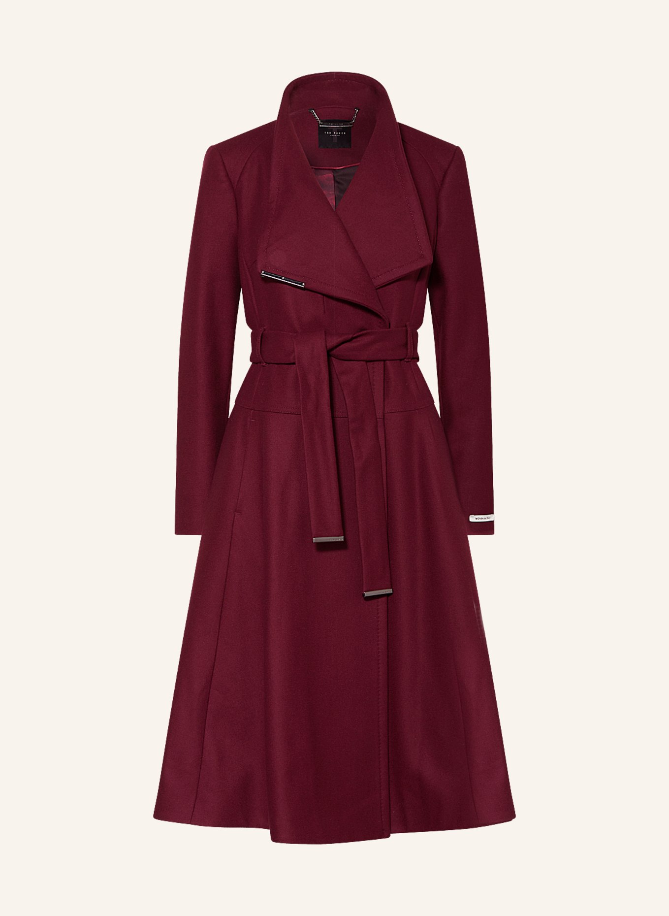 Burgundy ted baker deals coat