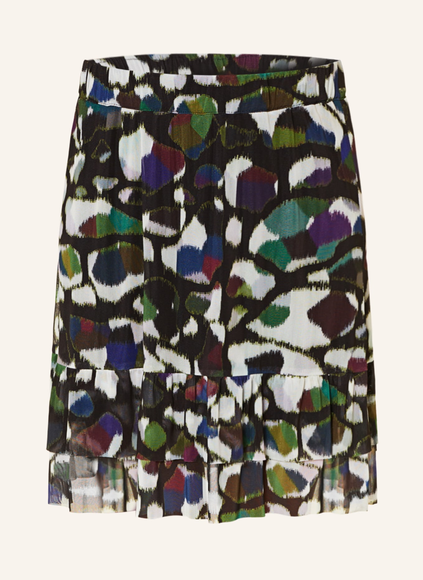 CARTOON Skirt with frills, Color: WHITE/ BLACK/ PURPLE (Image 1)