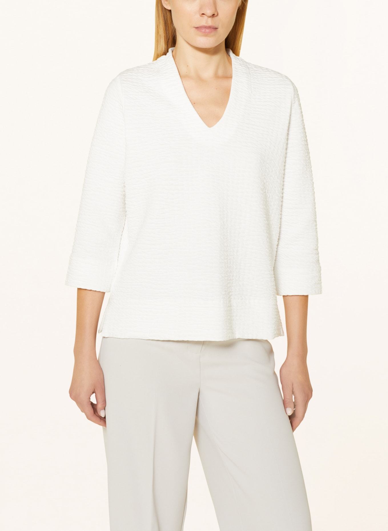 OPUS Shirt GANILA with 3/4 sleeves, Color: WHITE (Image 4)
