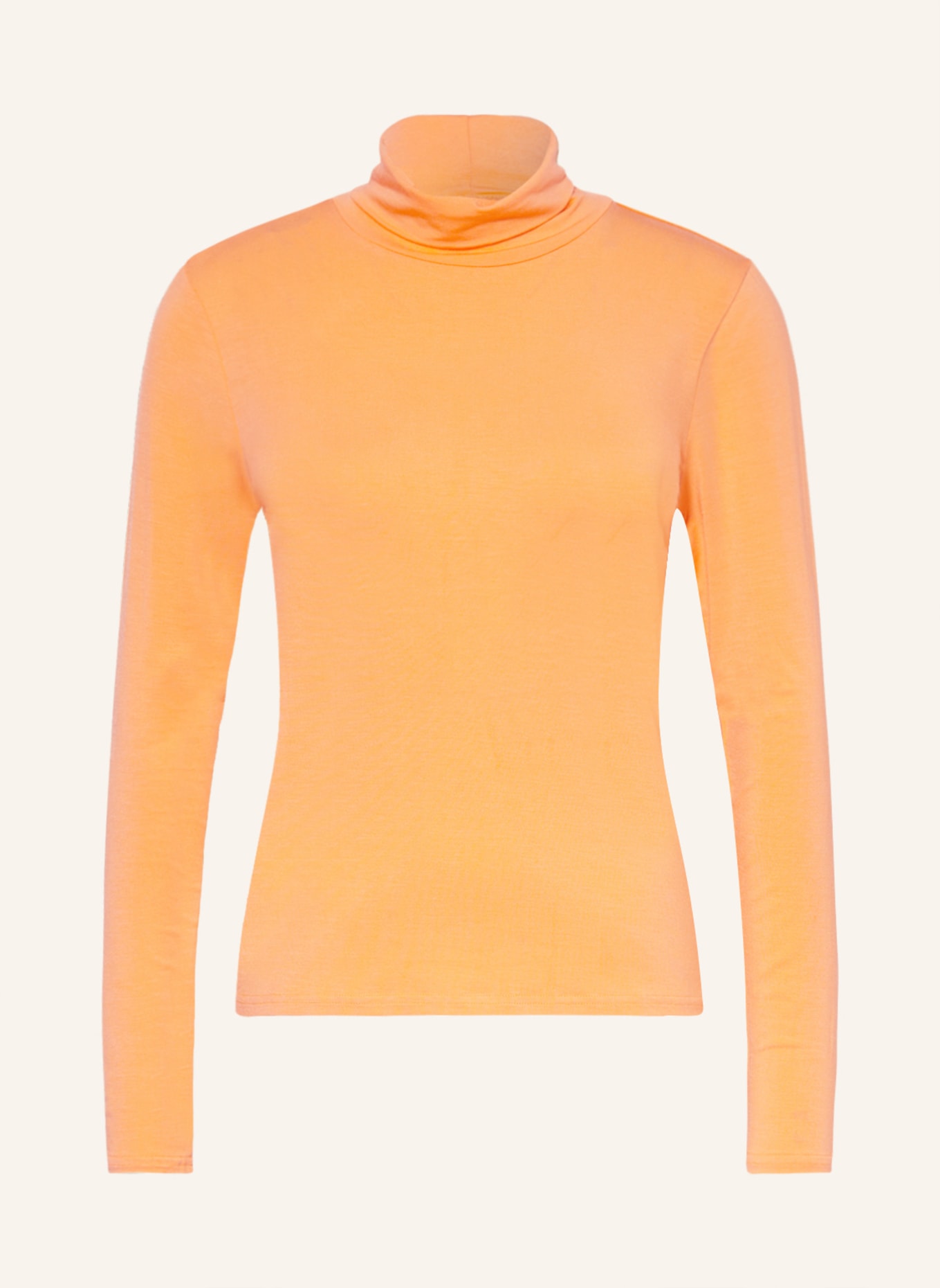 comma casual identity Turtleneck shirt, Color: NEON ORANGE (Image 1)