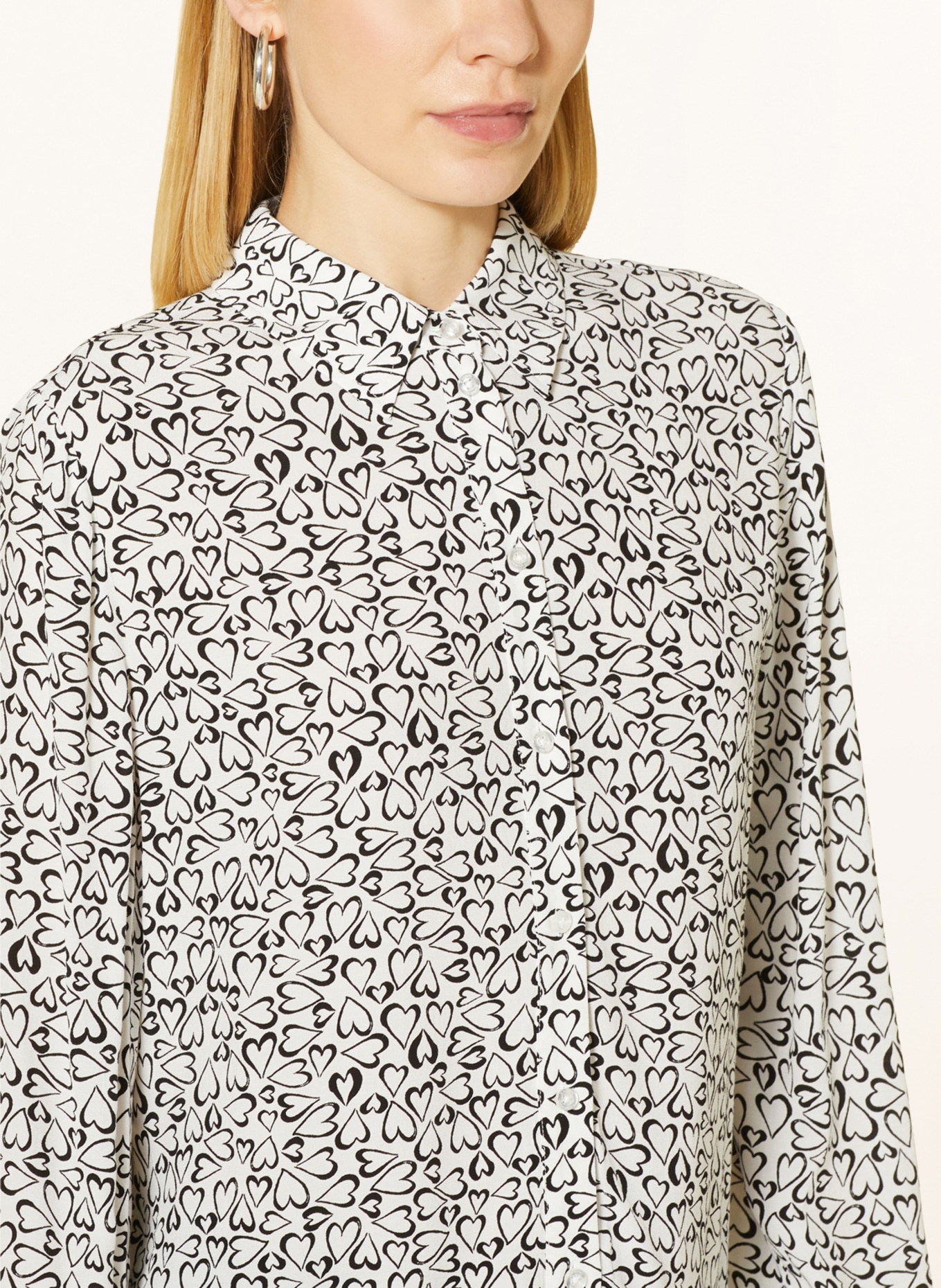 comma casual identity Shirt blouse, Color: WHITE/ BLACK (Image 4)