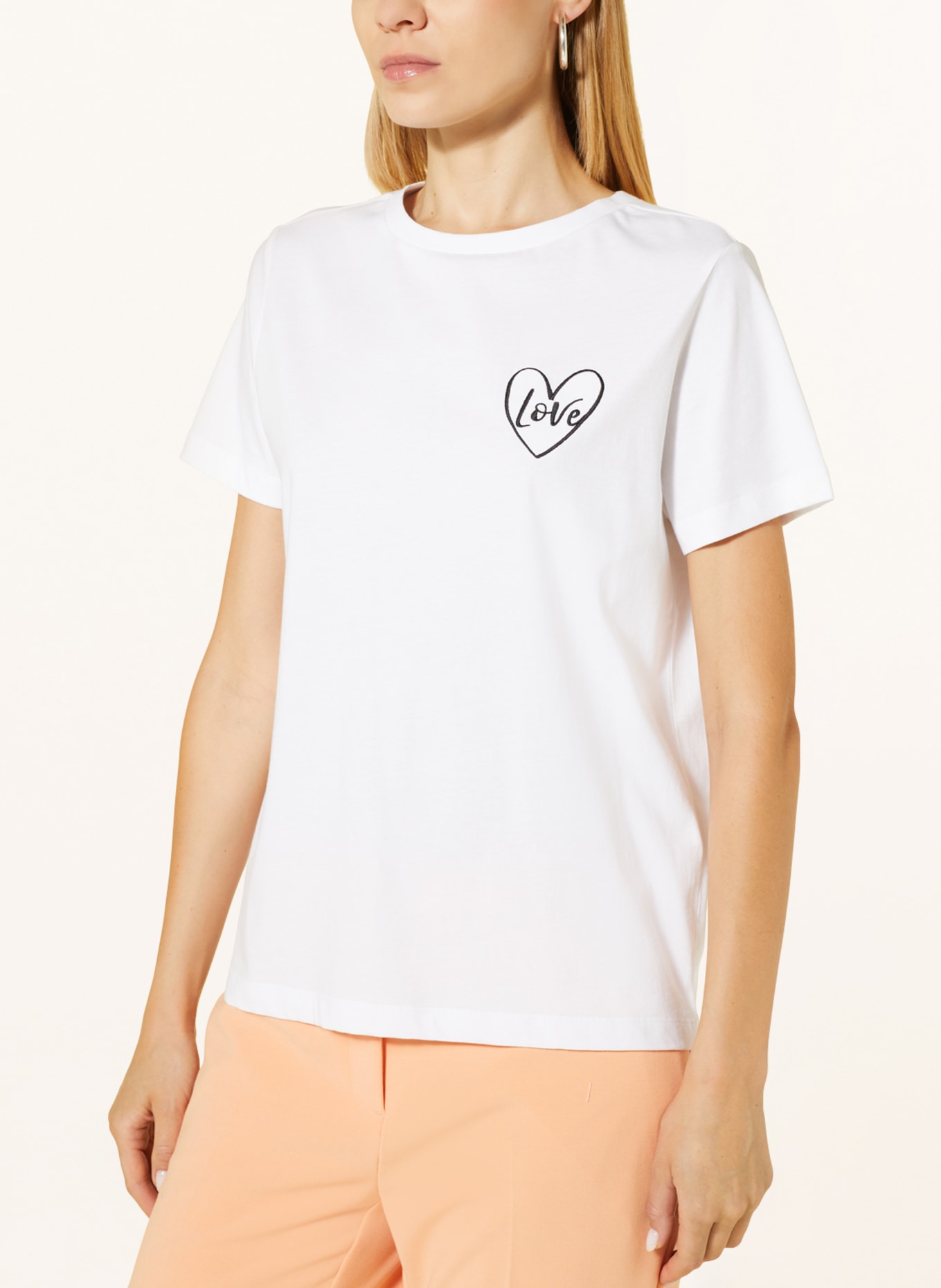 comma casual identity T-shirt in white