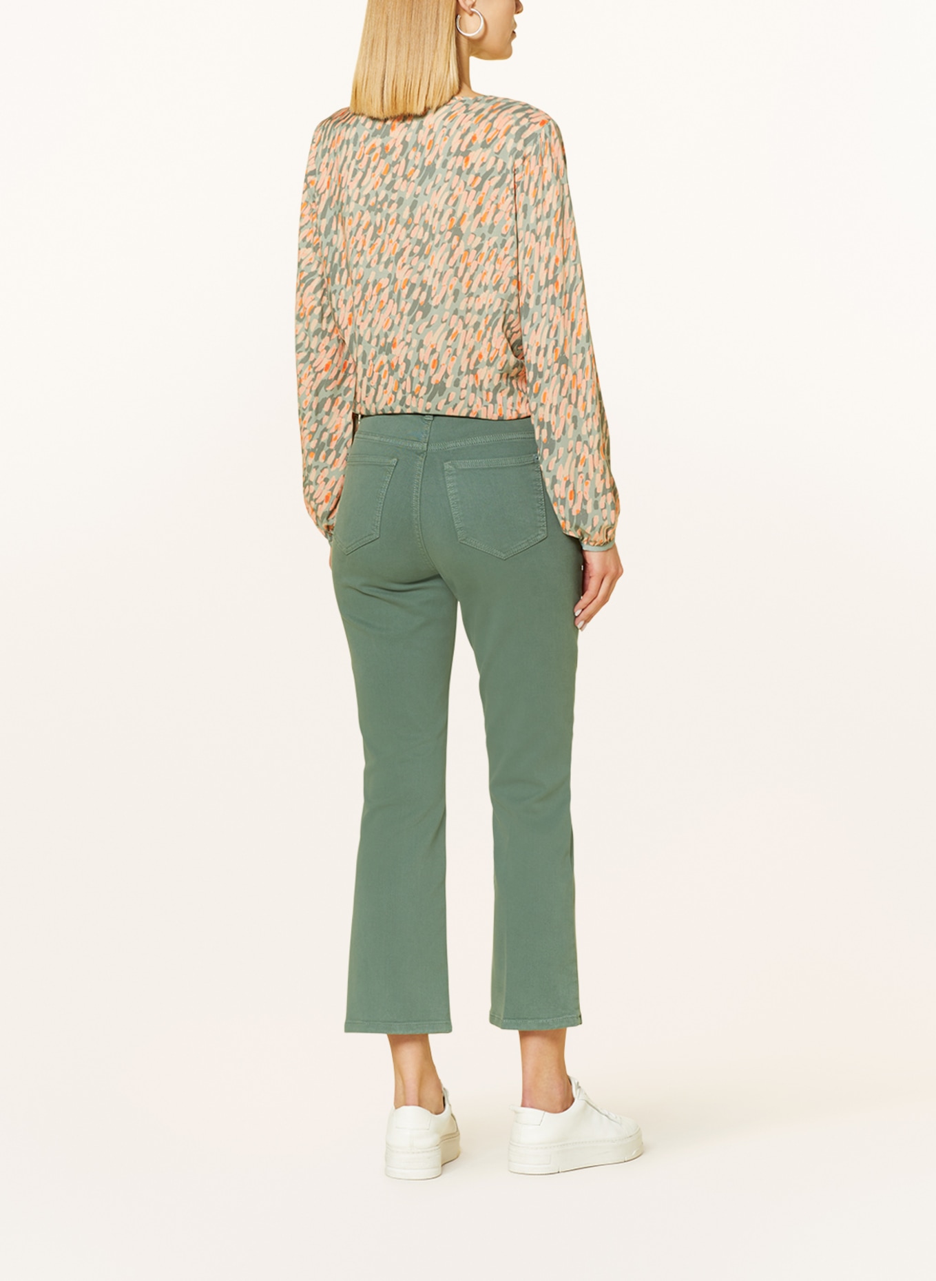 comma casual identity 7/8 pants, Color: GREEN (Image 3)