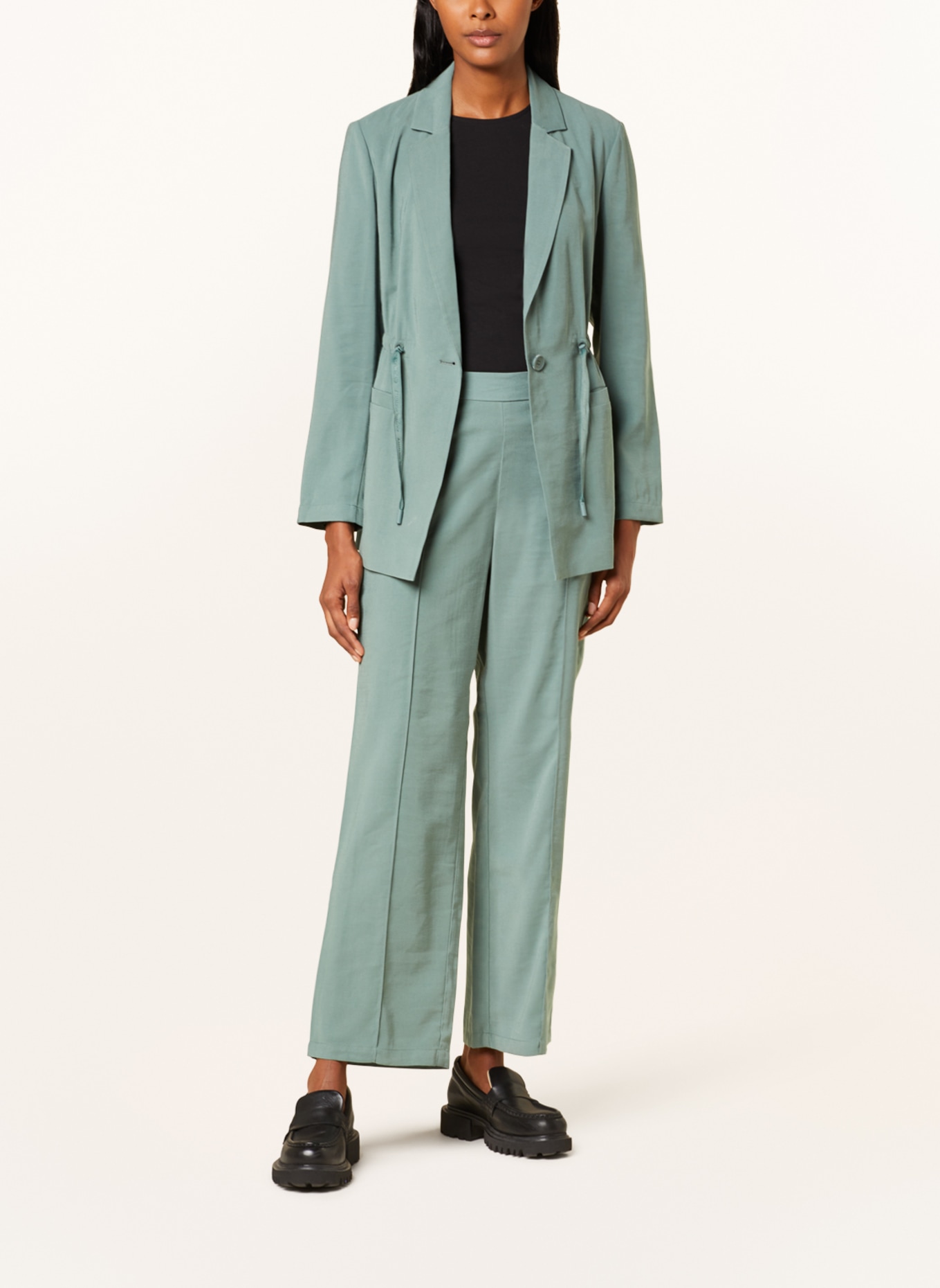 comma casual identity Trousers, Color: GREEN (Image 2)