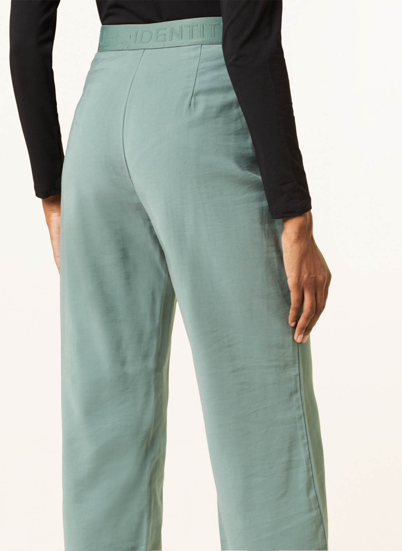 comma casual identity Trousers, Color: GREEN (Image 5)
