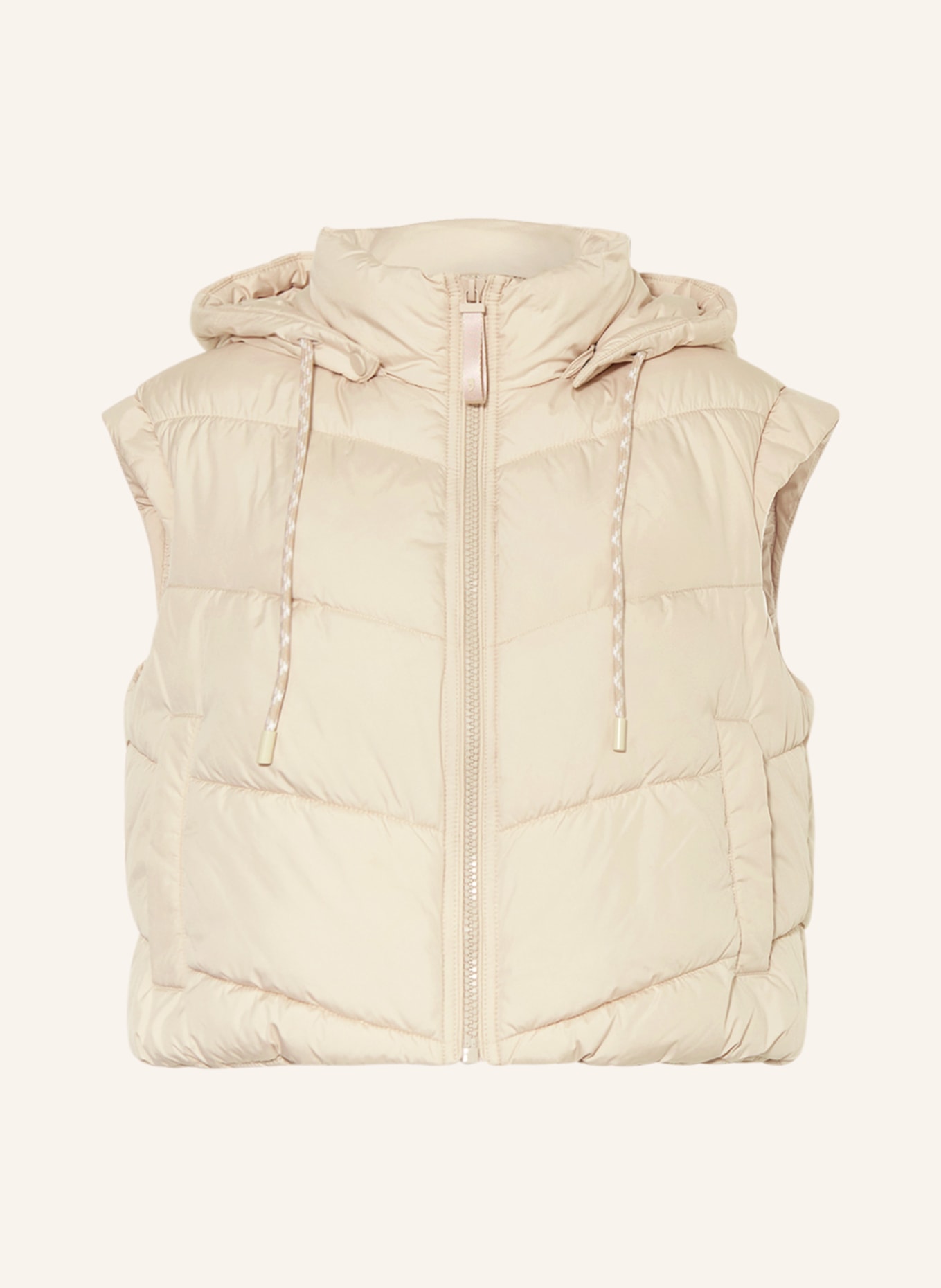 comma casual identity Quilted vest with removable hood, Color: CREAM (Image 1)
