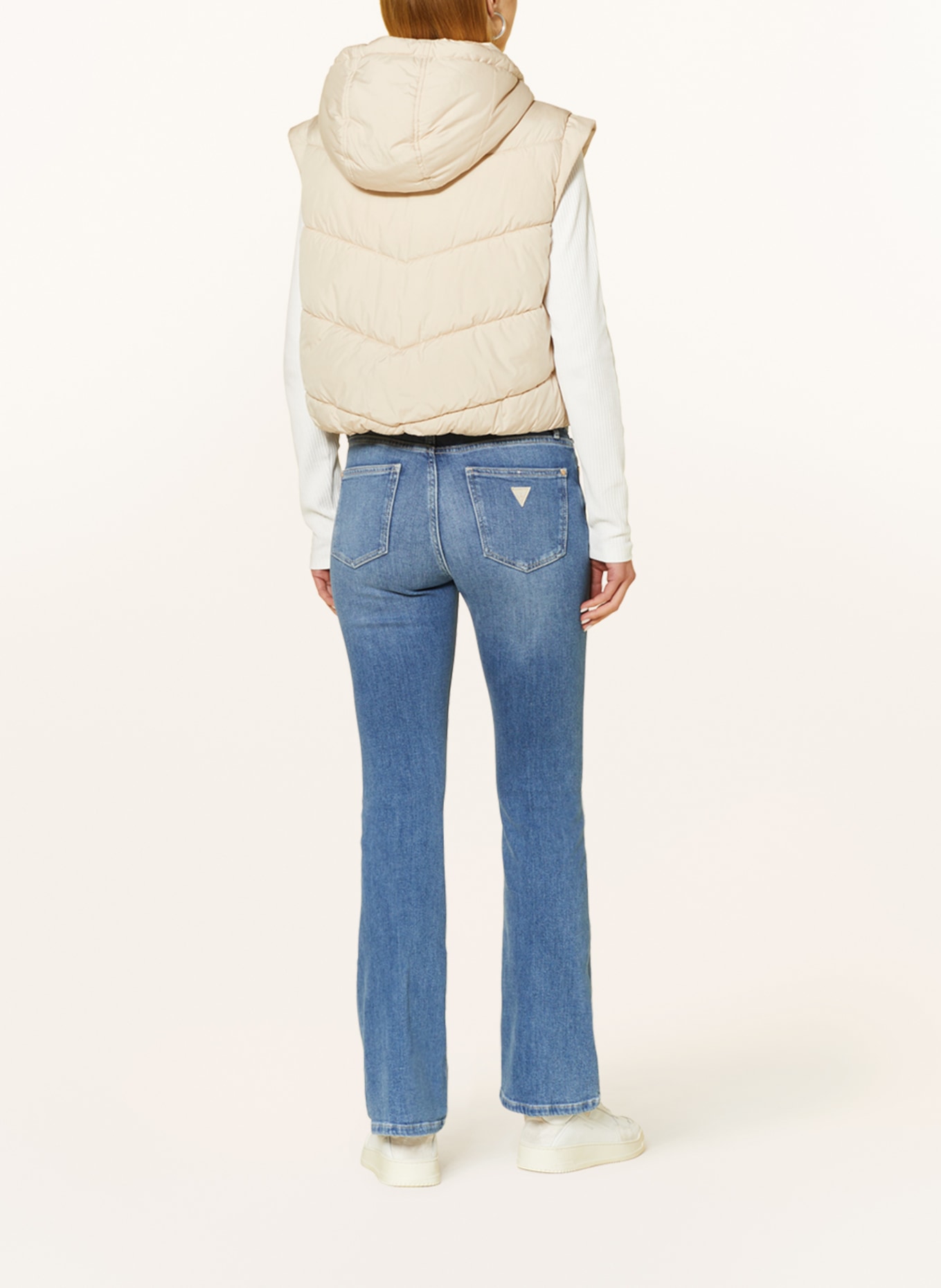 comma casual identity Quilted vest with removable hood, Color: CREAM (Image 3)